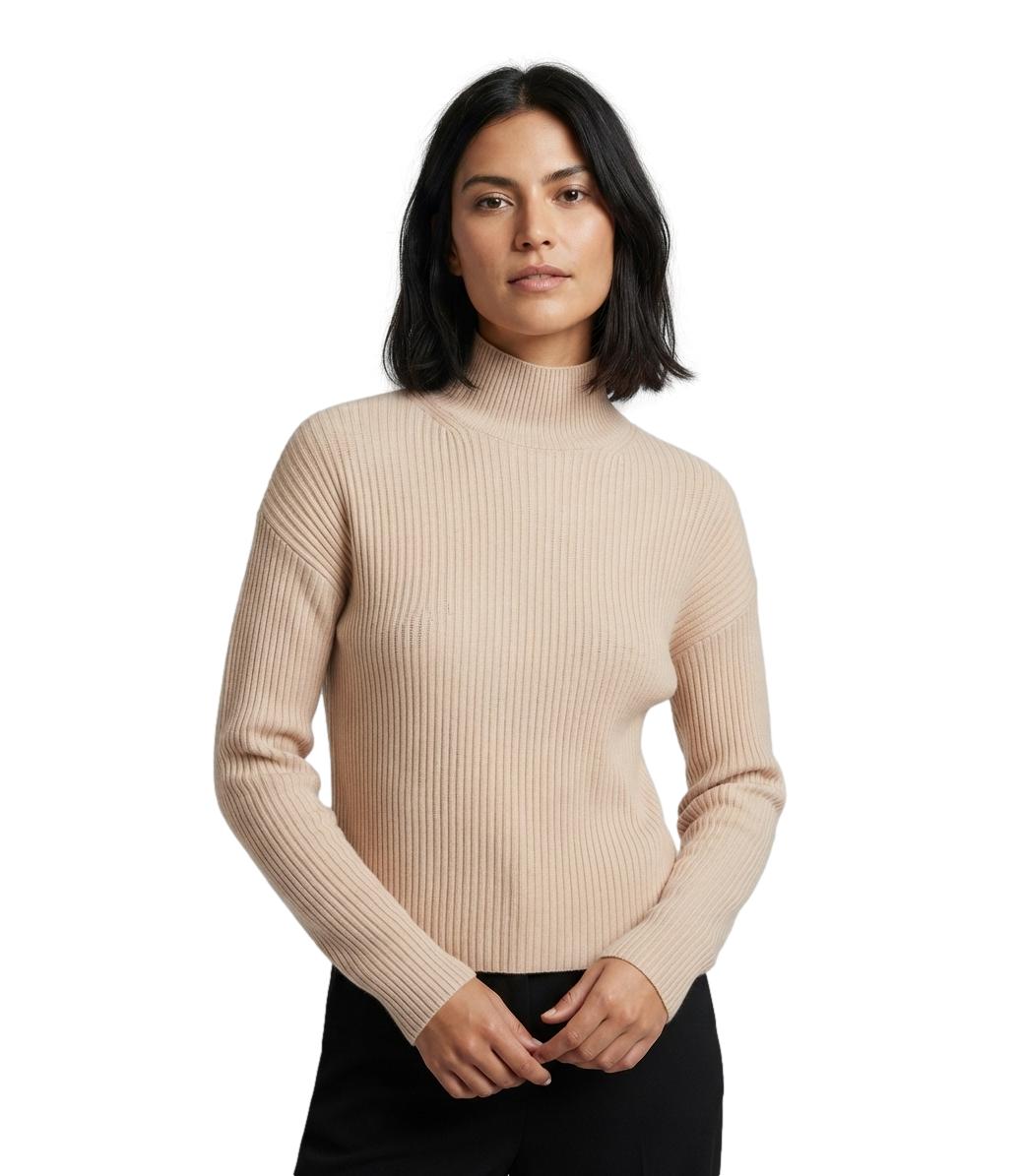 Max Mara Studio Pullover Msteducata beige collo alto