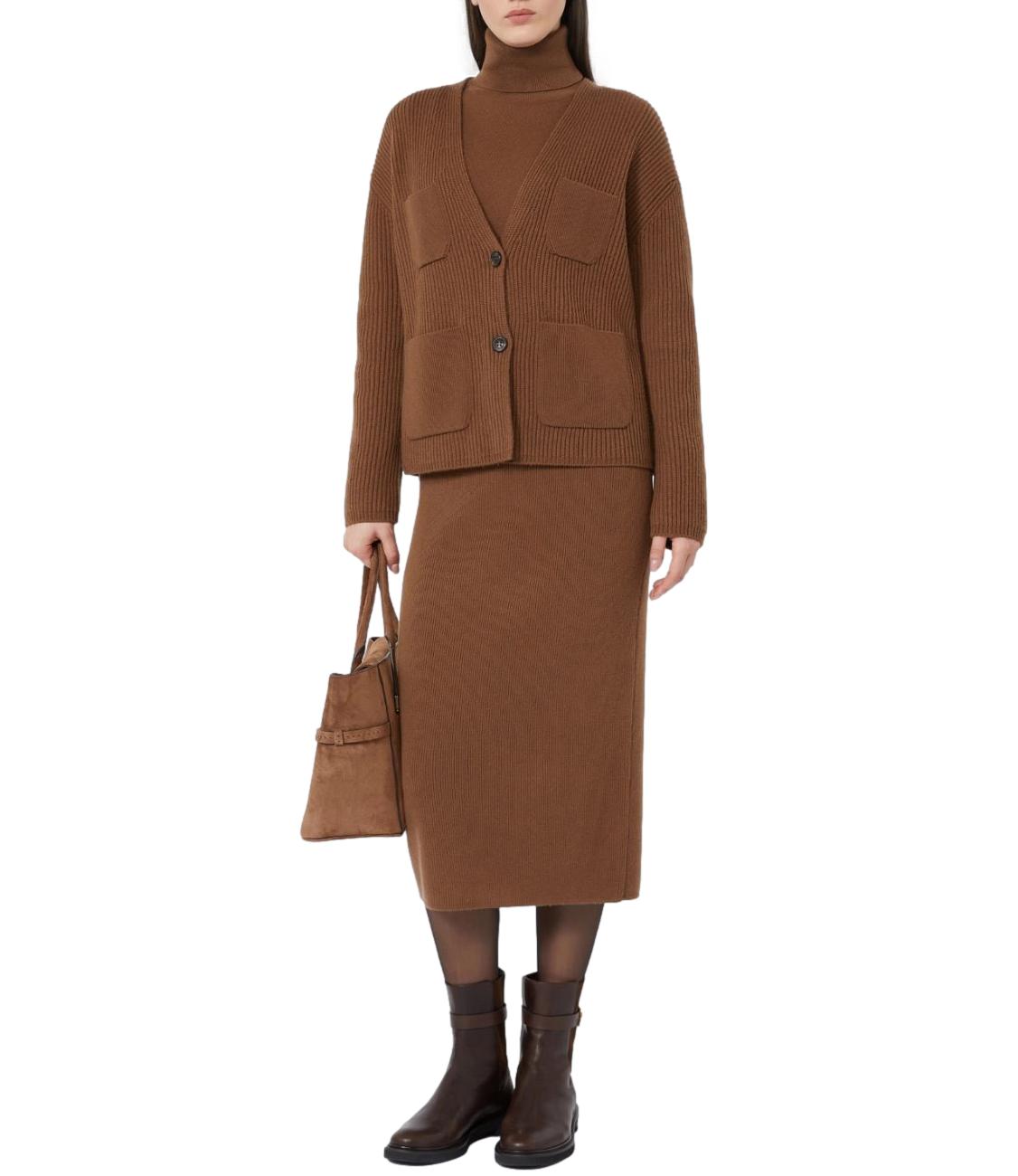 Max Mara Studio Maglia Msteducata Cuoio Donna