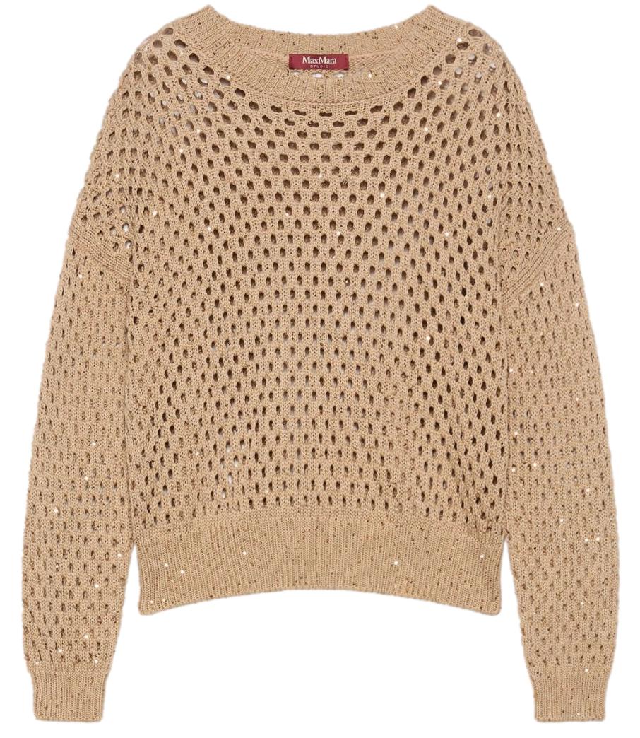 Max Mara Studio Maglia Mstgeyser Cammello Donna