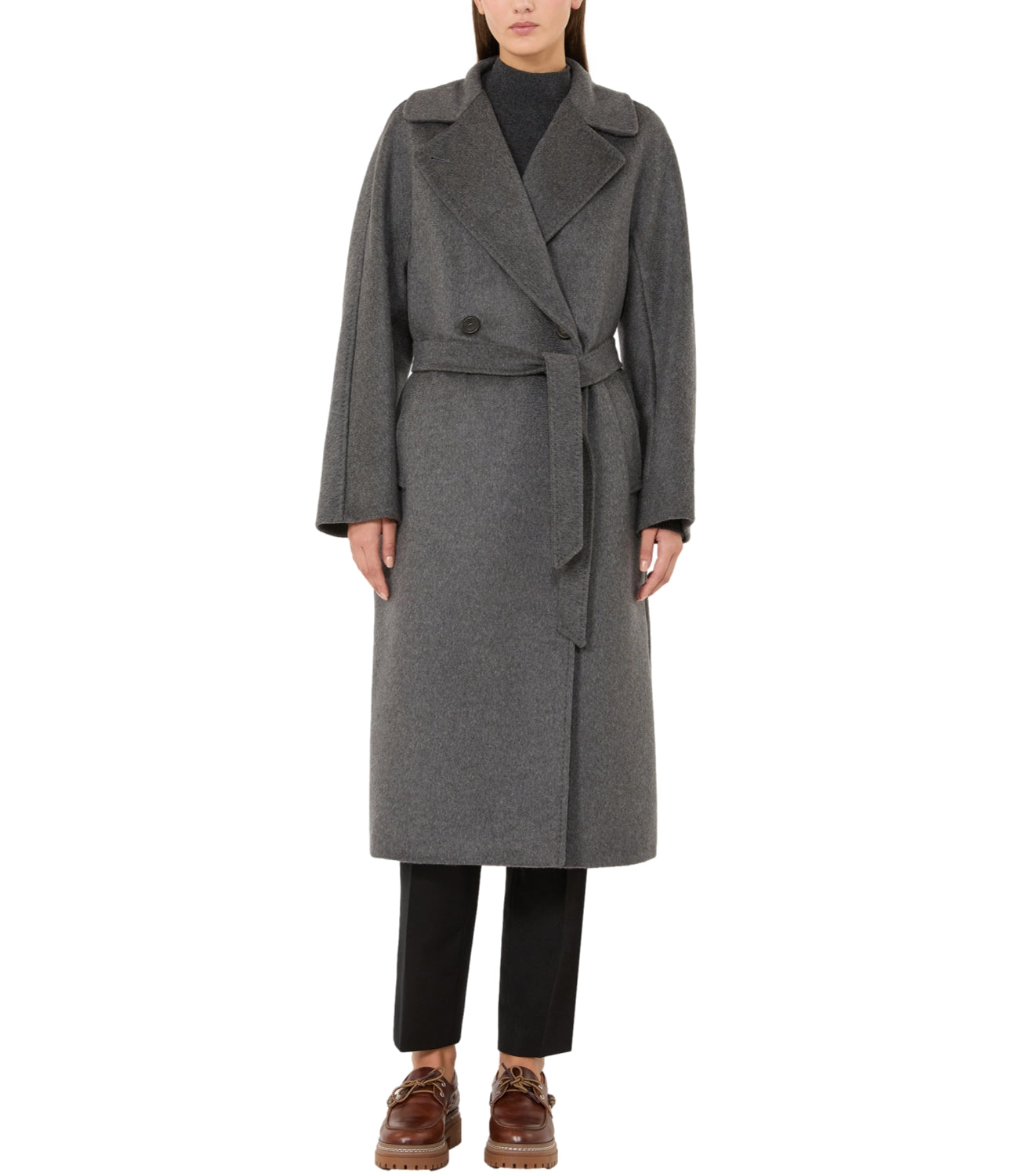 Max Mara Weekend Cappotto Wkdresina Grigio Melange Donna