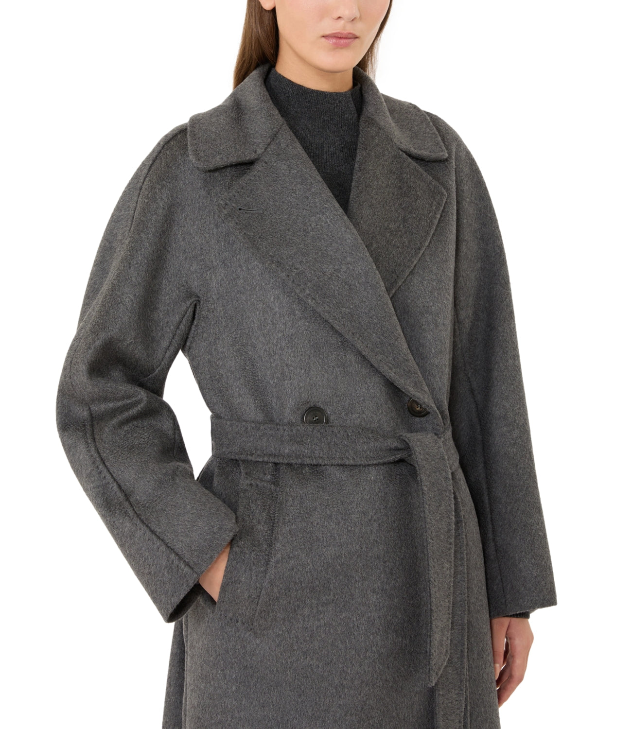 Max Mara Weekend Cappotto Wkdresina Grigio Melange Donna