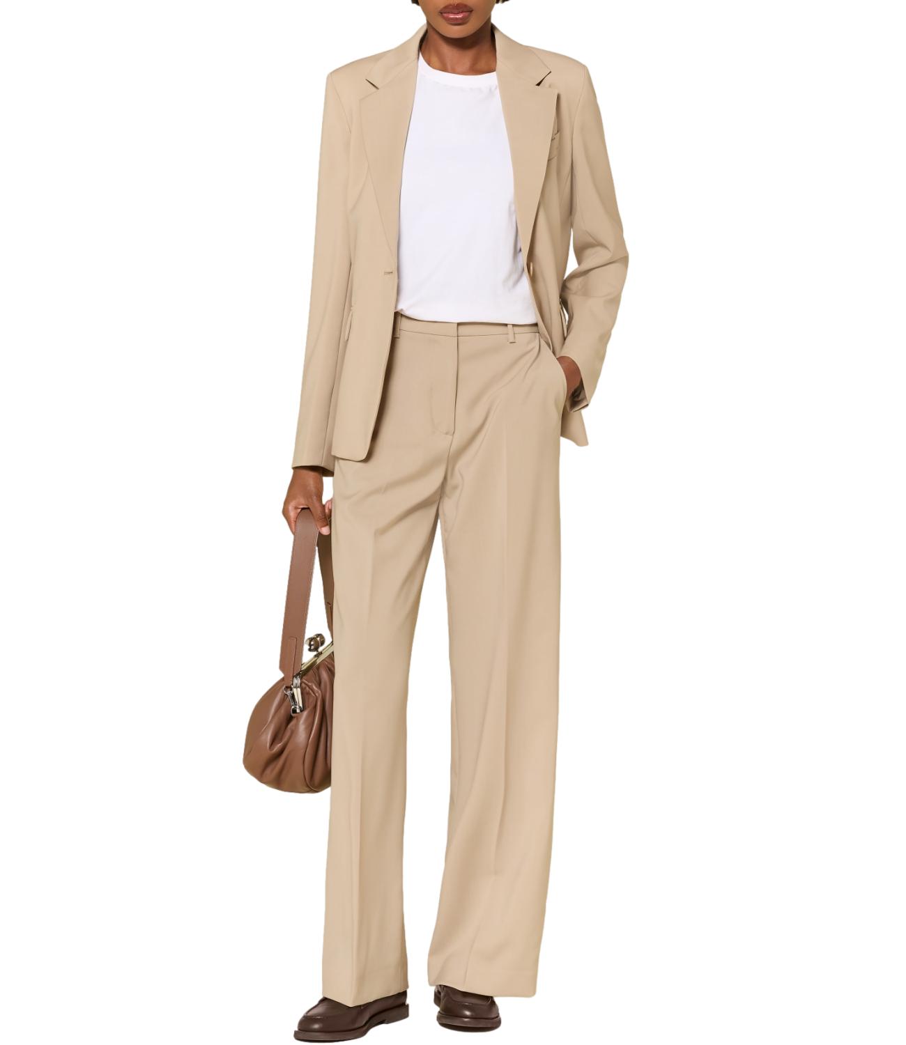 Max Mara Weekend Pantalone Wkdvisivo Beige Donna
