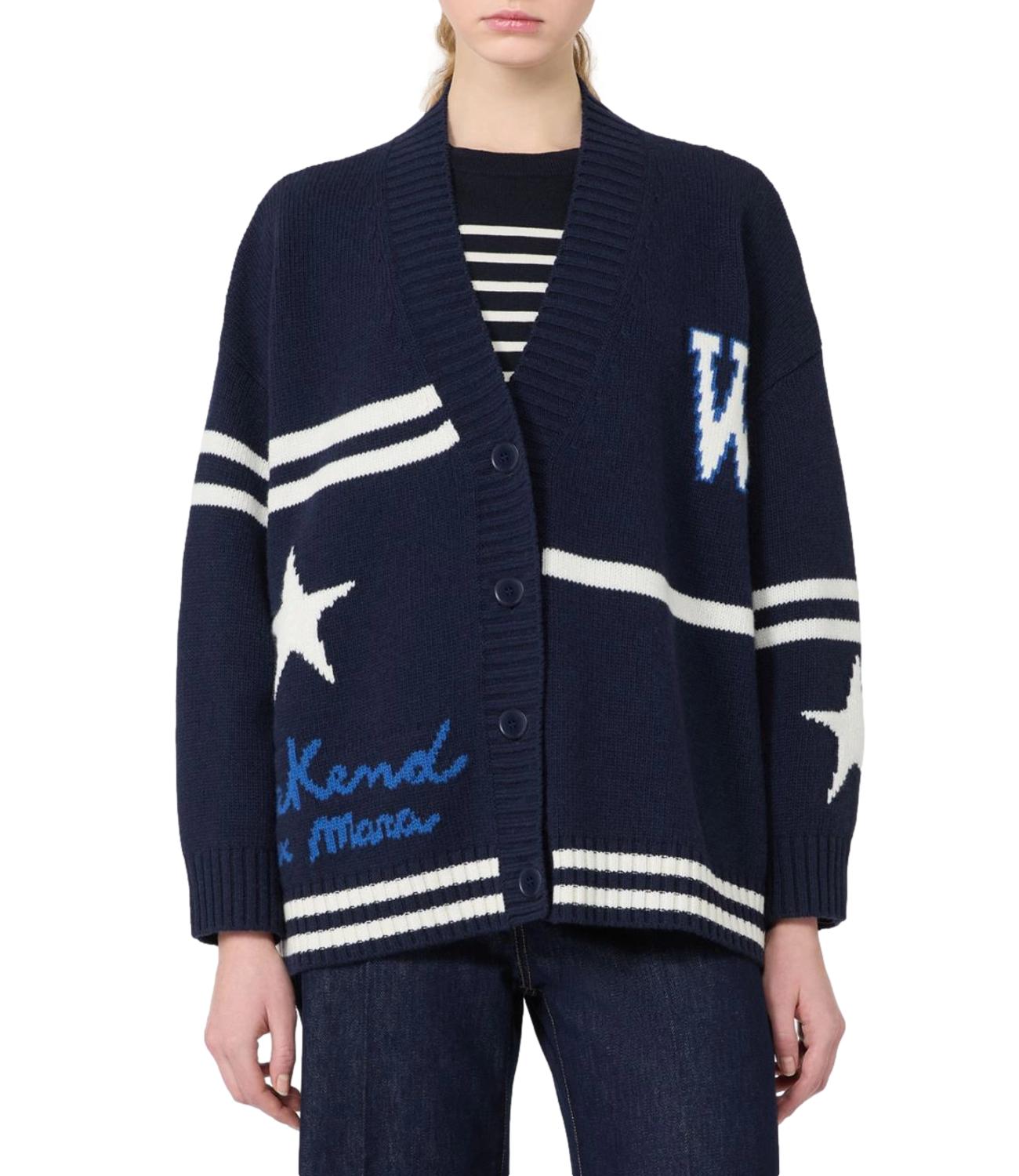 Max Mara Weekend Cardigan Wkdbelgio Blu Marino Donna