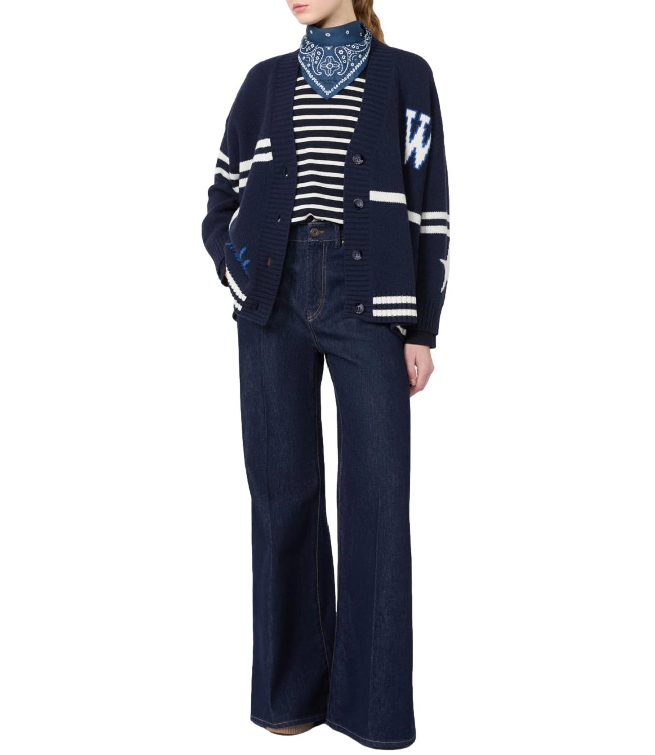 Max Mara Weekend Cardigan Wkdbelgio Blu Marino Donna