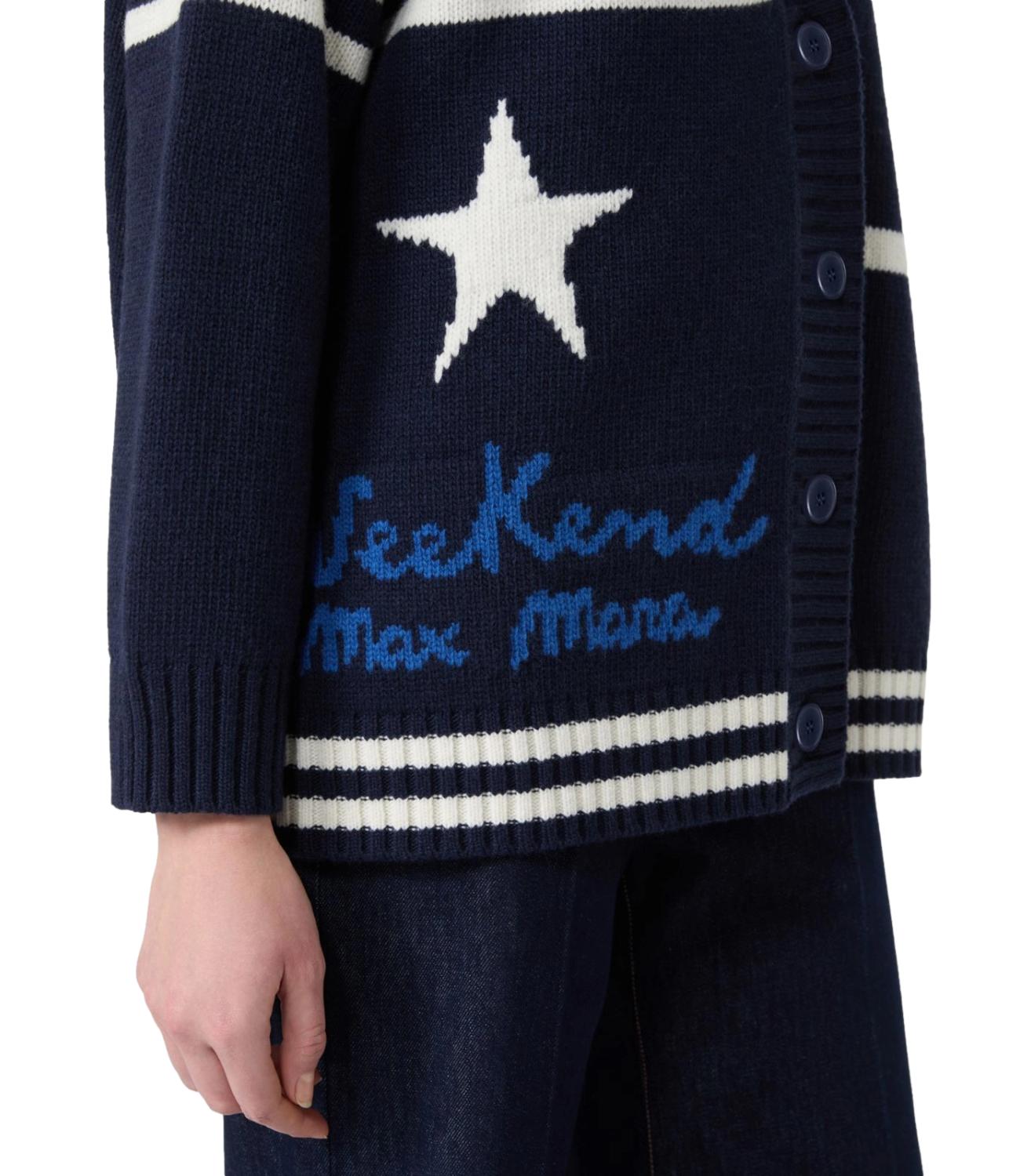 Max Mara Weekend Cardigan Wkdbelgio Blu Marino Donna