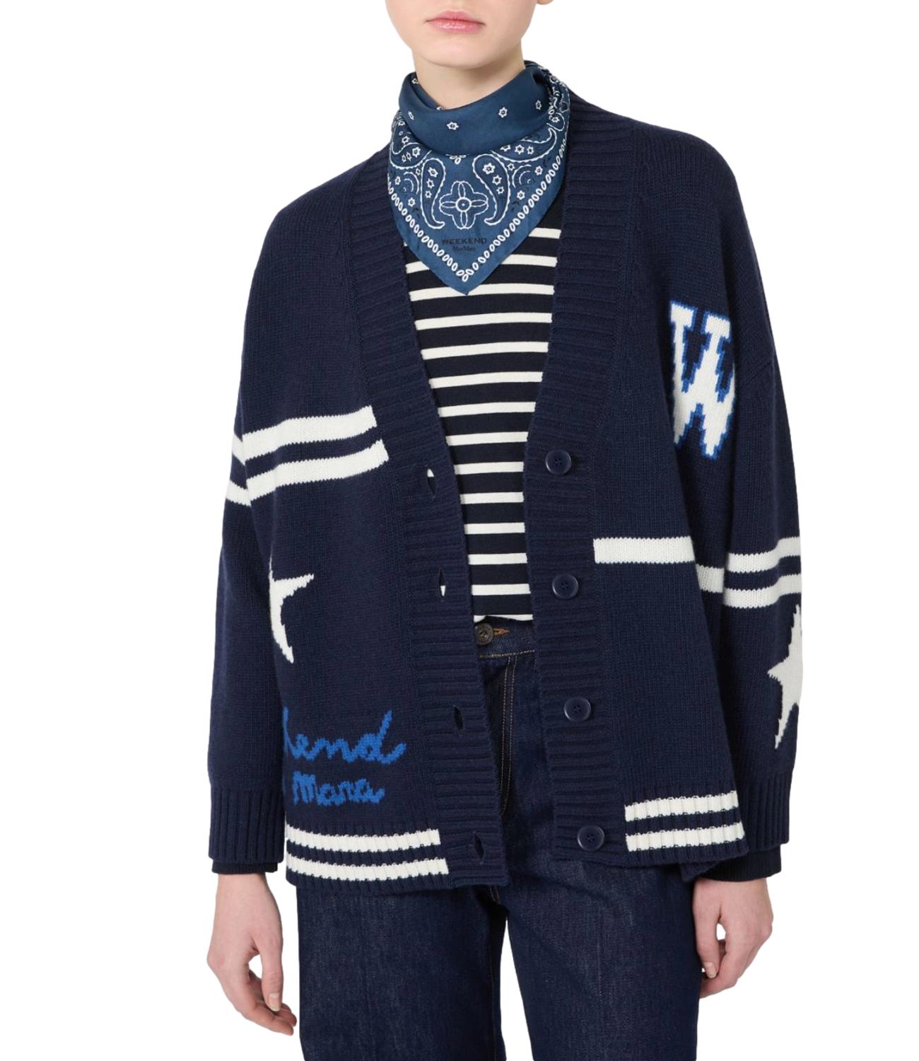 Max Mara Weekend Cardigan Wkdbelgio Blu Marino Donna