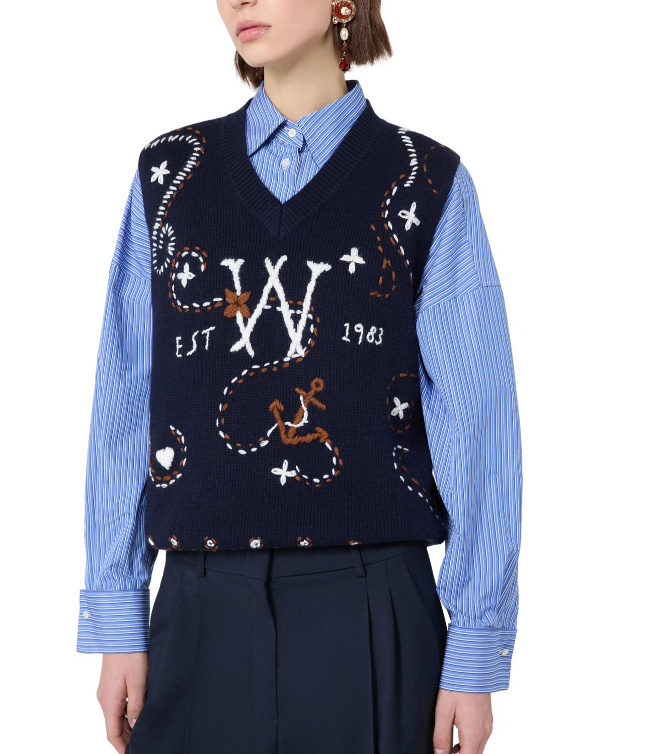 Max Mara Weekend Gilet Wkdcacao Blu Marino Donna