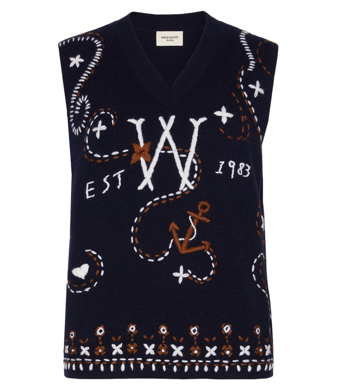 Max Mara Weekend Gilet Wkdcacao Blu Marino Donna
