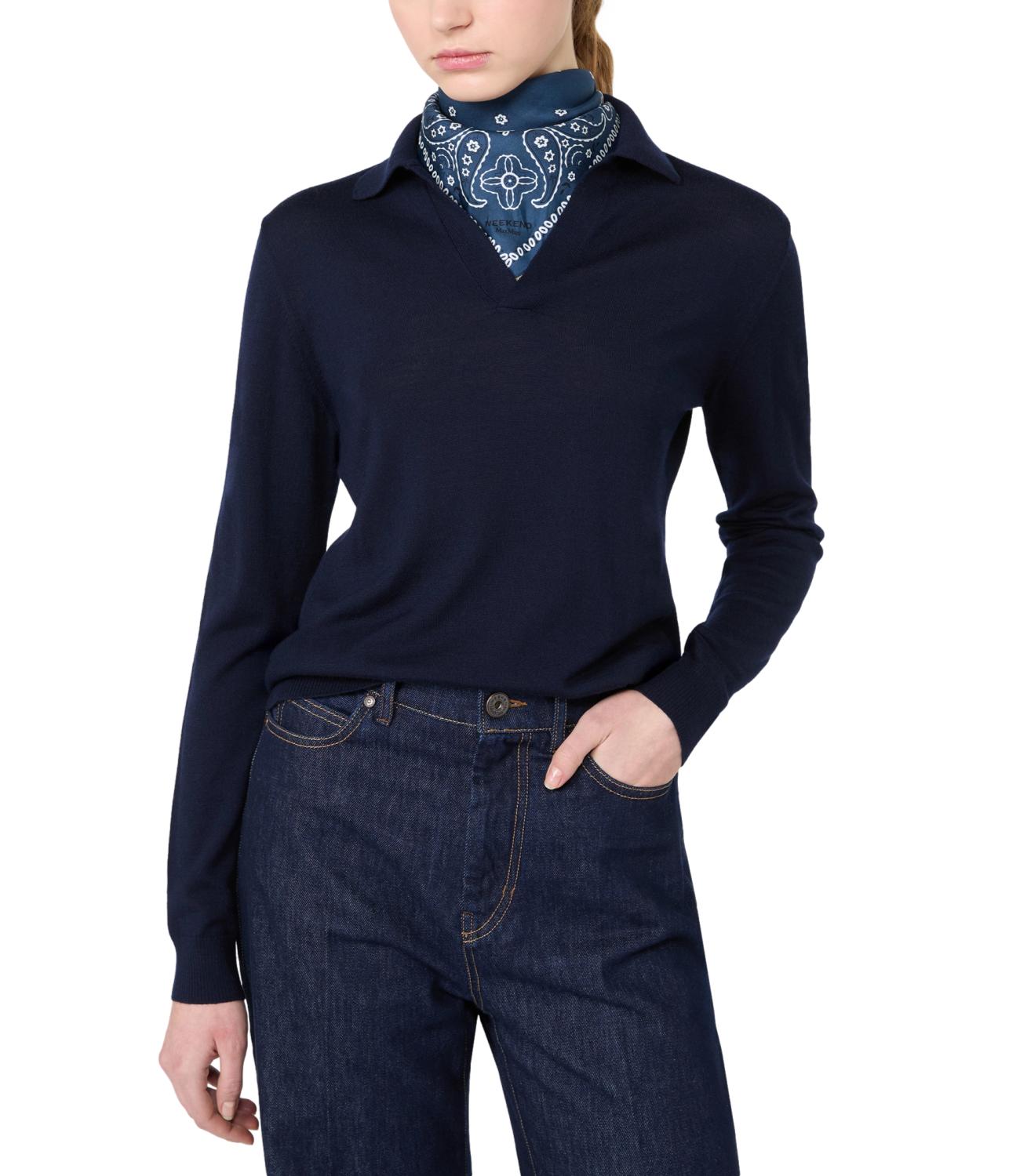 Max Mara Weekend Maglia Wkdcappa Blu Donna