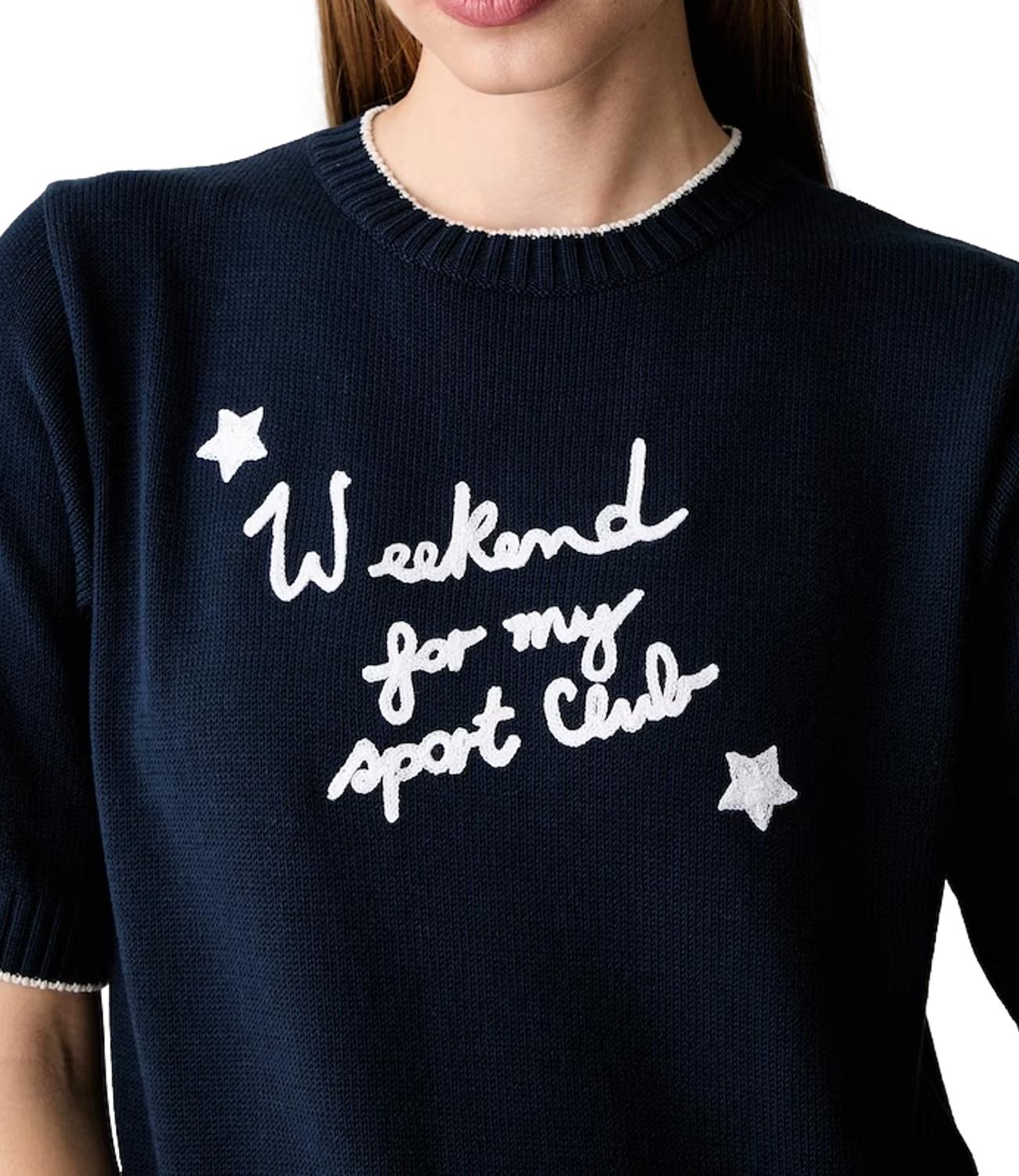 Max Mara Weekend Maglia Wkdfiacre Avio Donna