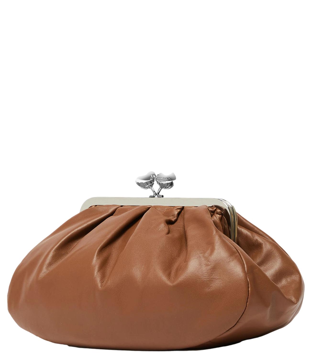Max Mara Weekend Pasticcino Bag Media "Cubico" Cuoio Donna