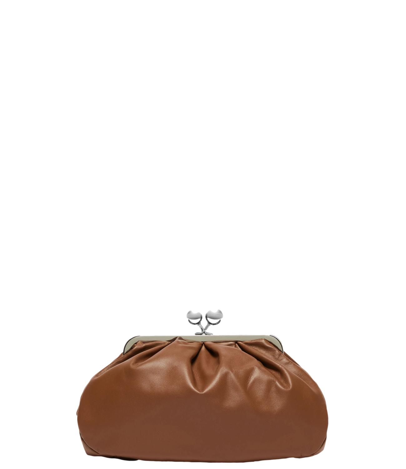 Max Mara Weekend Pasticcino Bag Media "Cubico" Cuoio Donna