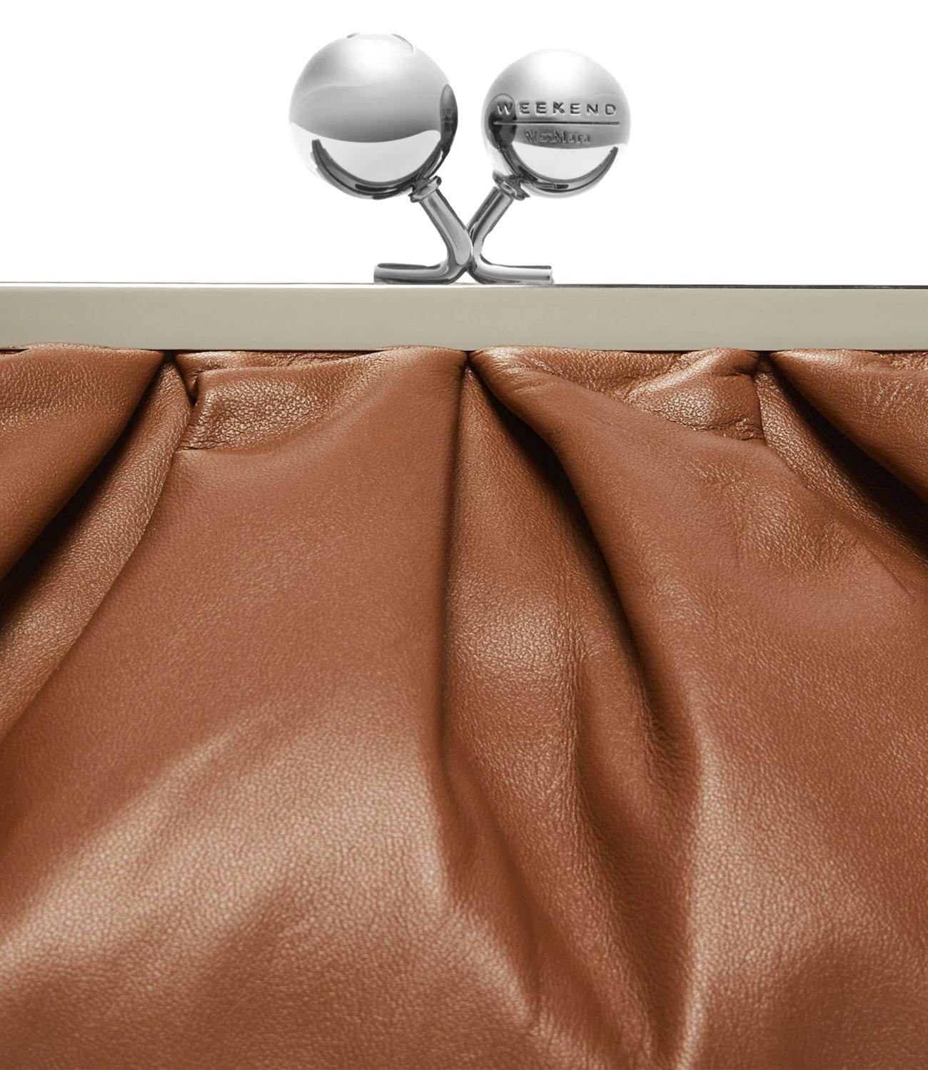 Max Mara Weekend Pasticcino Bag Media "Cubico" Cuoio Donna
