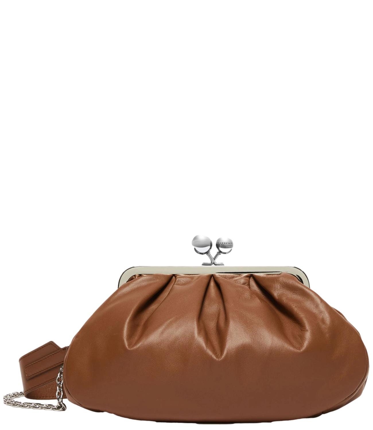 Max Mara Weekend Pasticcino Bag Media "Cubico" Cuoio Donna