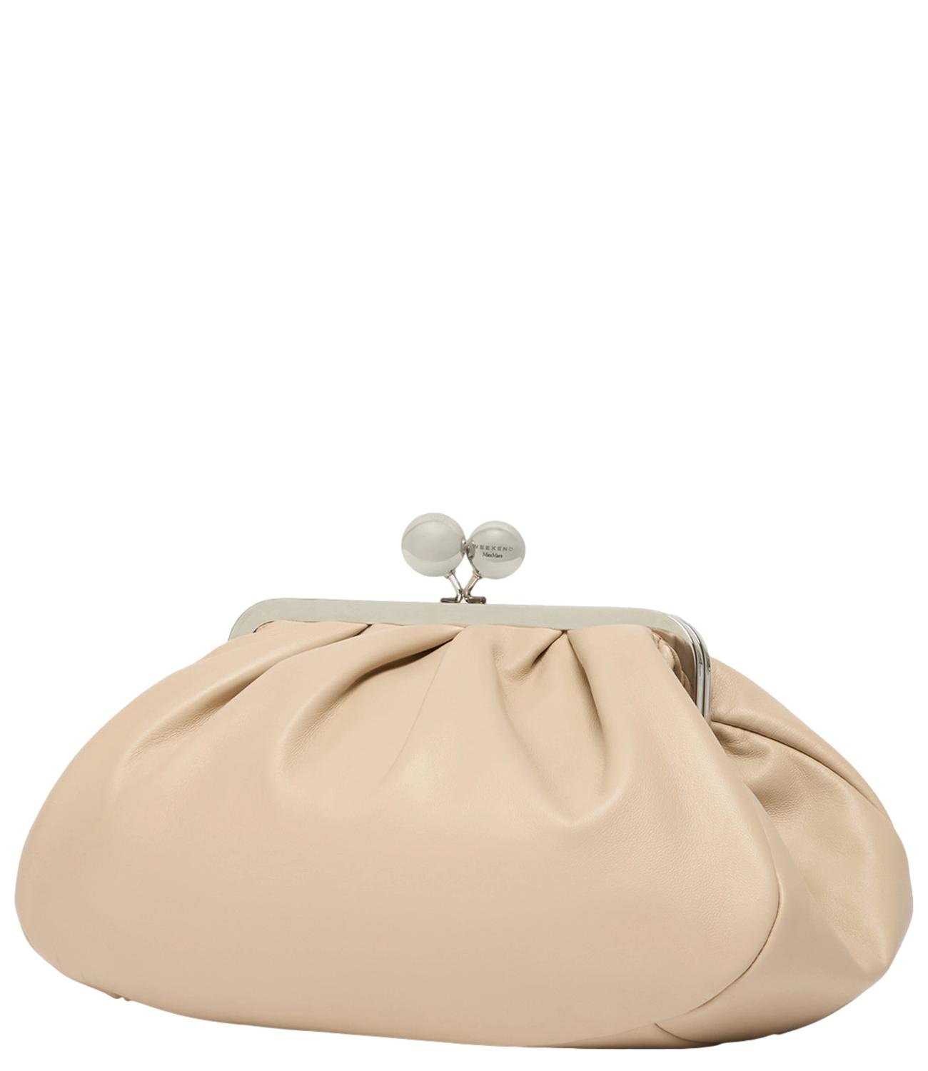 Max Mara Weekend Pasticcino Bag Media "Cubico" Naturale Donna