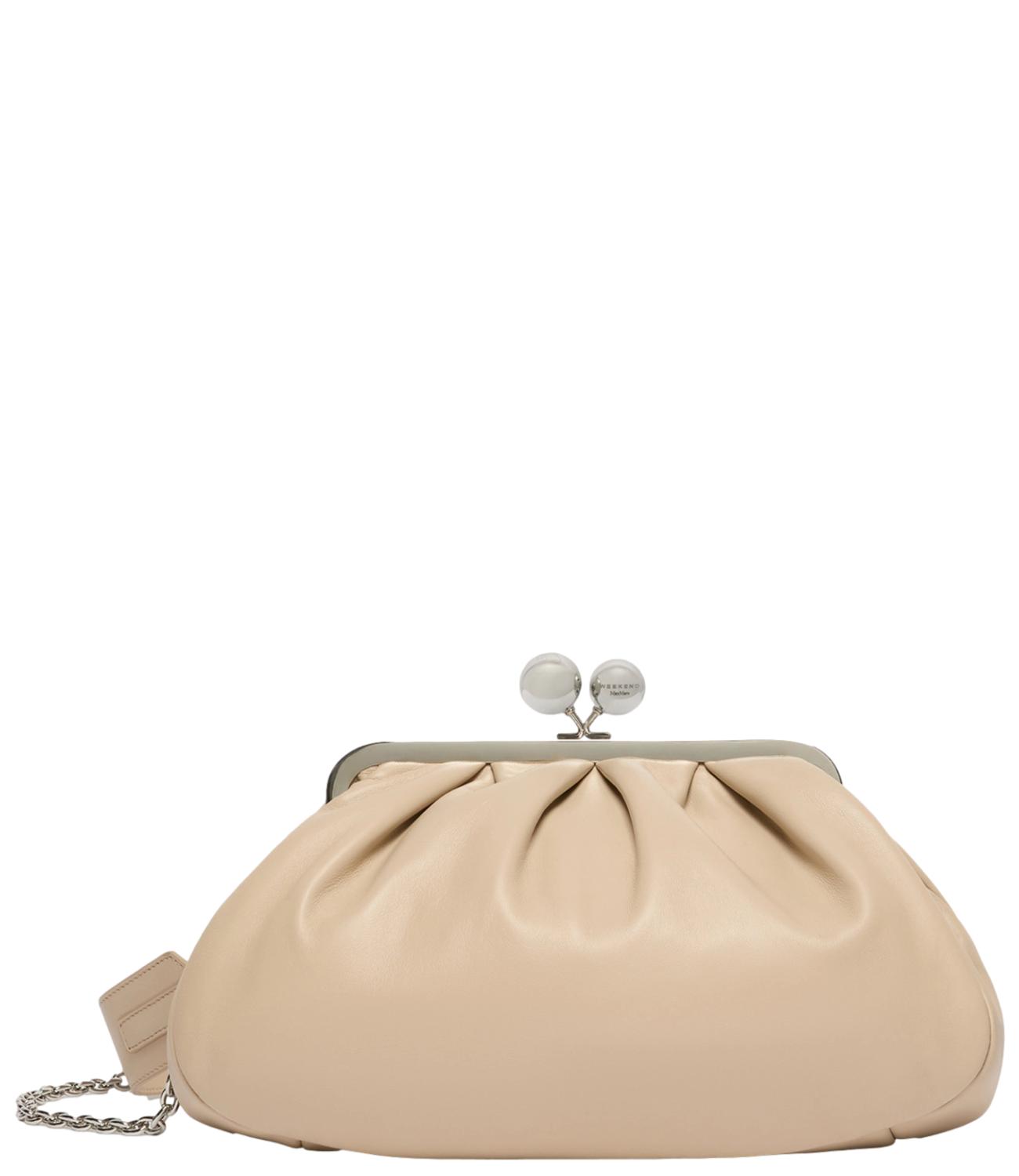 Max Mara Weekend Pasticcino Bag Media "Cubico" Naturale Donna