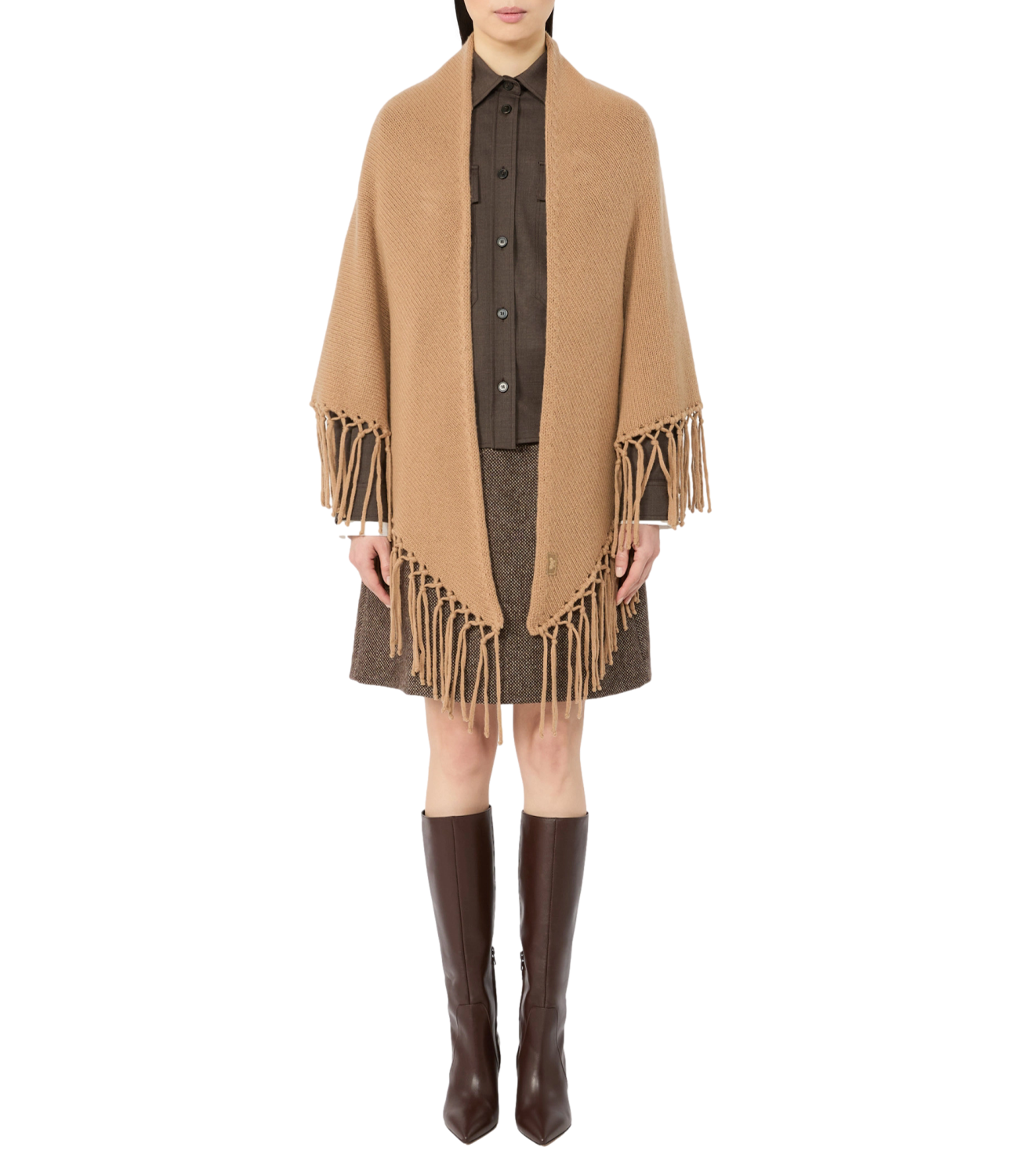 MAX MARA WEEKEND sciarpa/foulard Wkatornado cammello donna