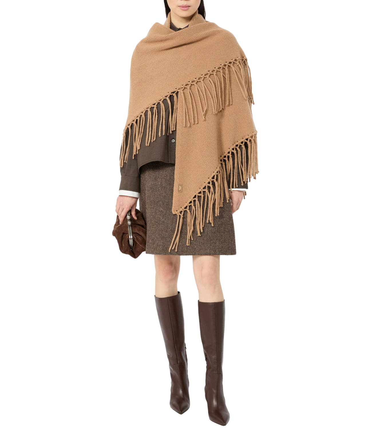 MAX MARA WEEKEND sciarpa/foulard Wkatornado cammello donna