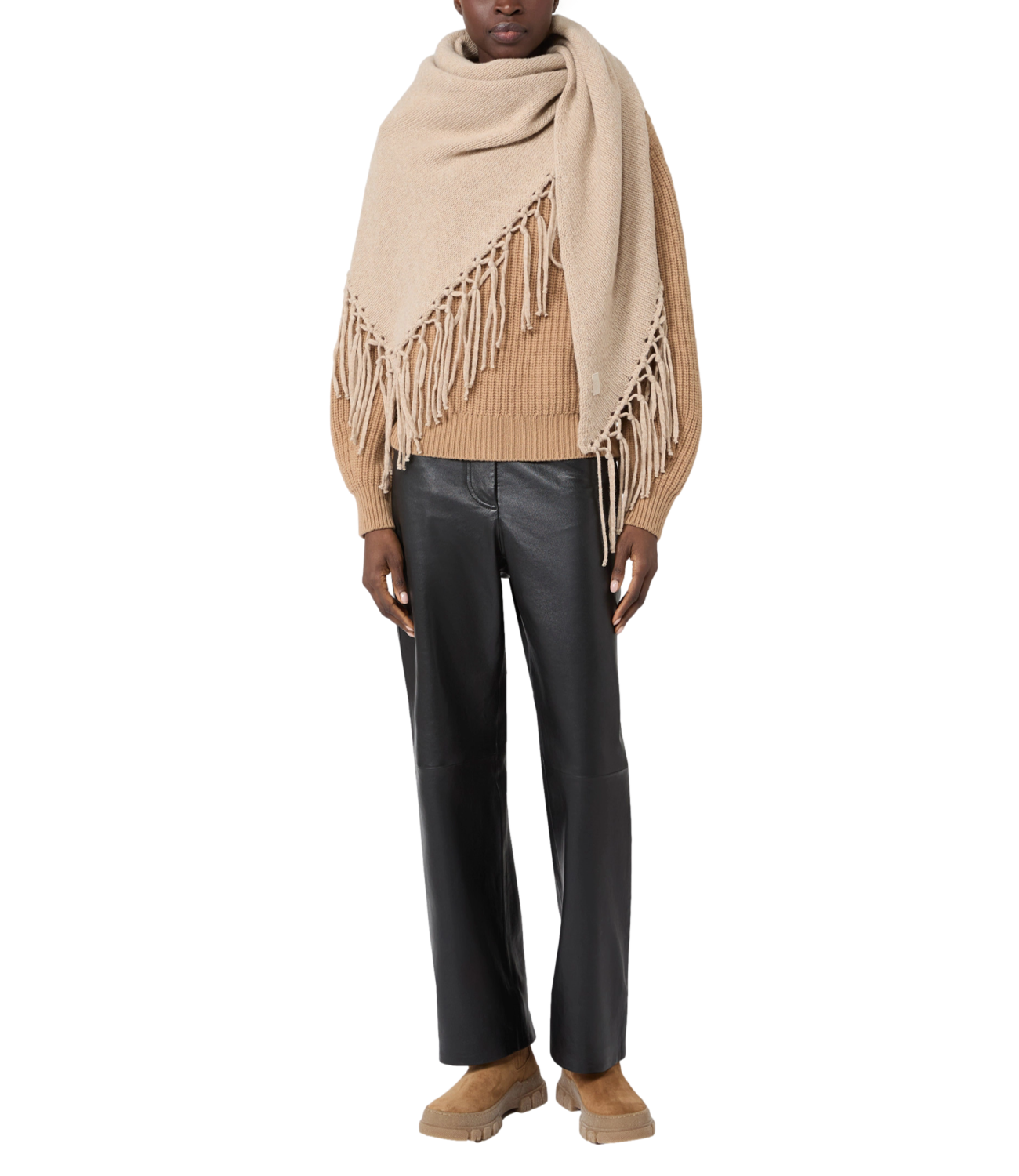 MAX MARA WEEKEND sciarpa/foulard Wkatornado caramello donna