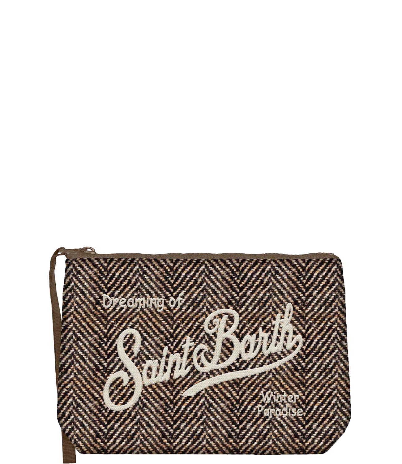 Pochette Mc2 Saint Barth Aline Wool Marrone
