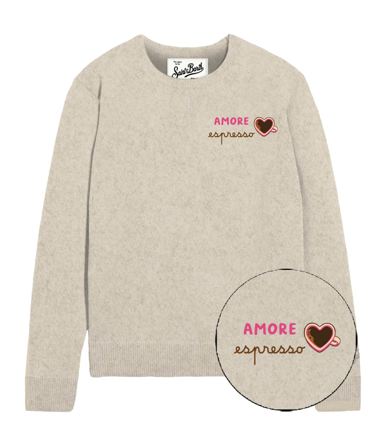maglione Mc2 Saint Barth New Queen Embry grigio beige Amore espresso