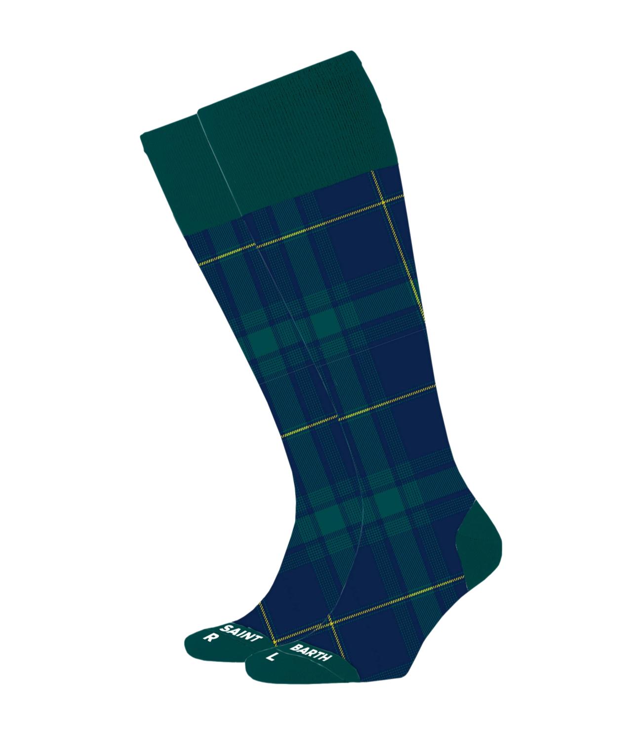 Calzini MC2 Saint Barth uomo blu verde tartan line
