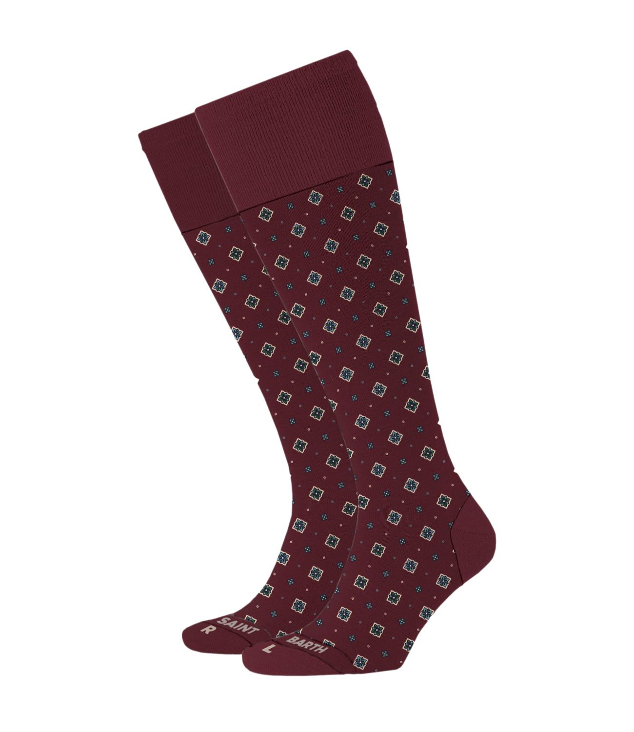 Calzini MC2 Saint Barth uomo bordeaux tie 45
