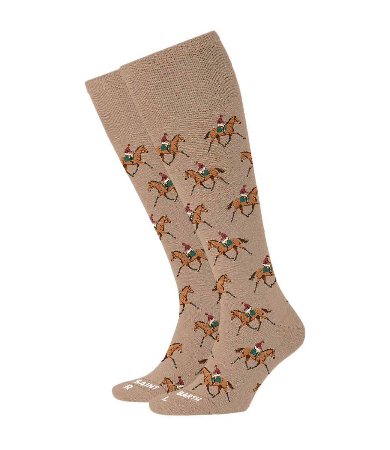 Calzini MC2 Saint Barth uomo beige horse ride