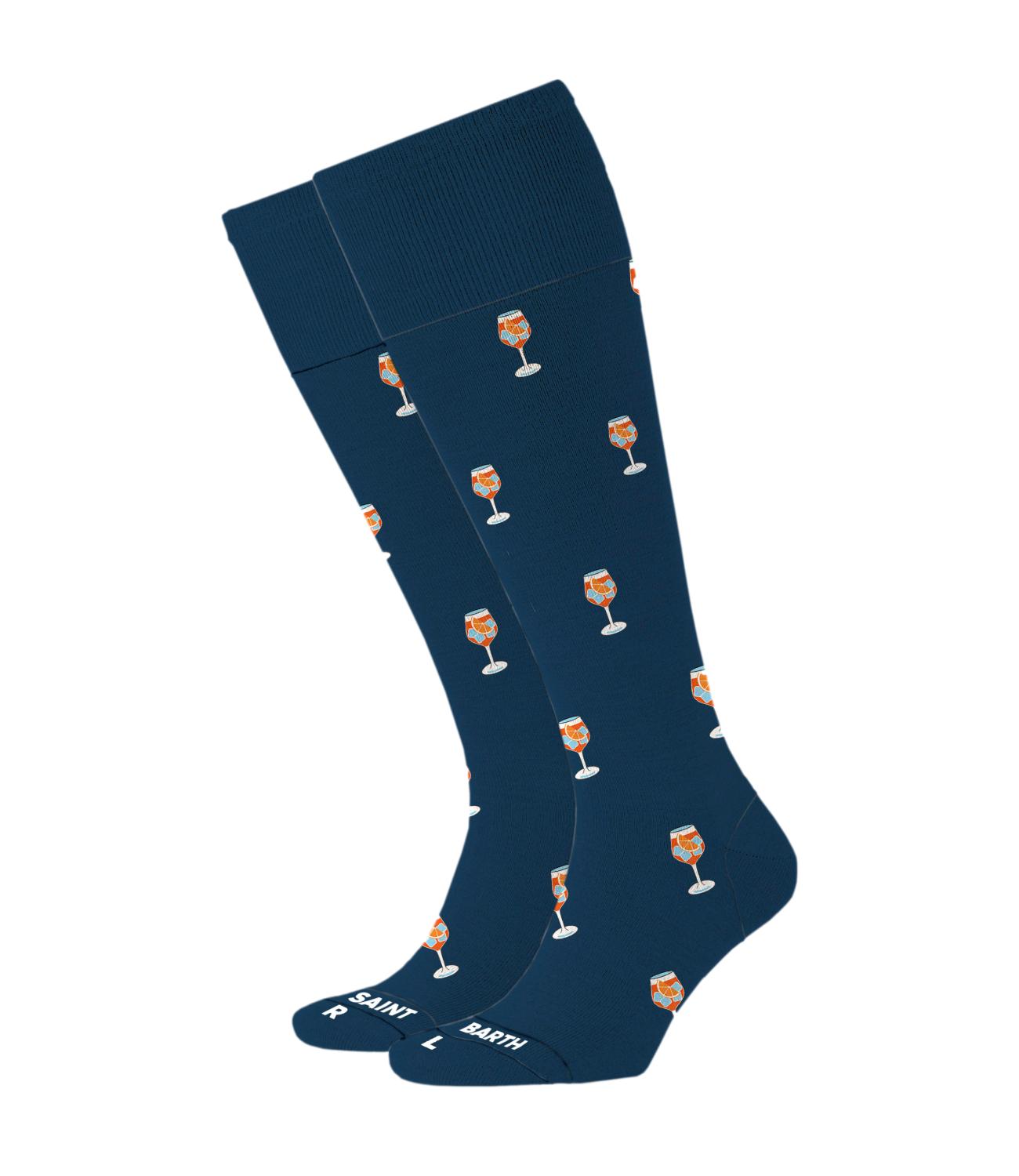 Calzini MC2 Saint Barth uomo blu con spritz drink