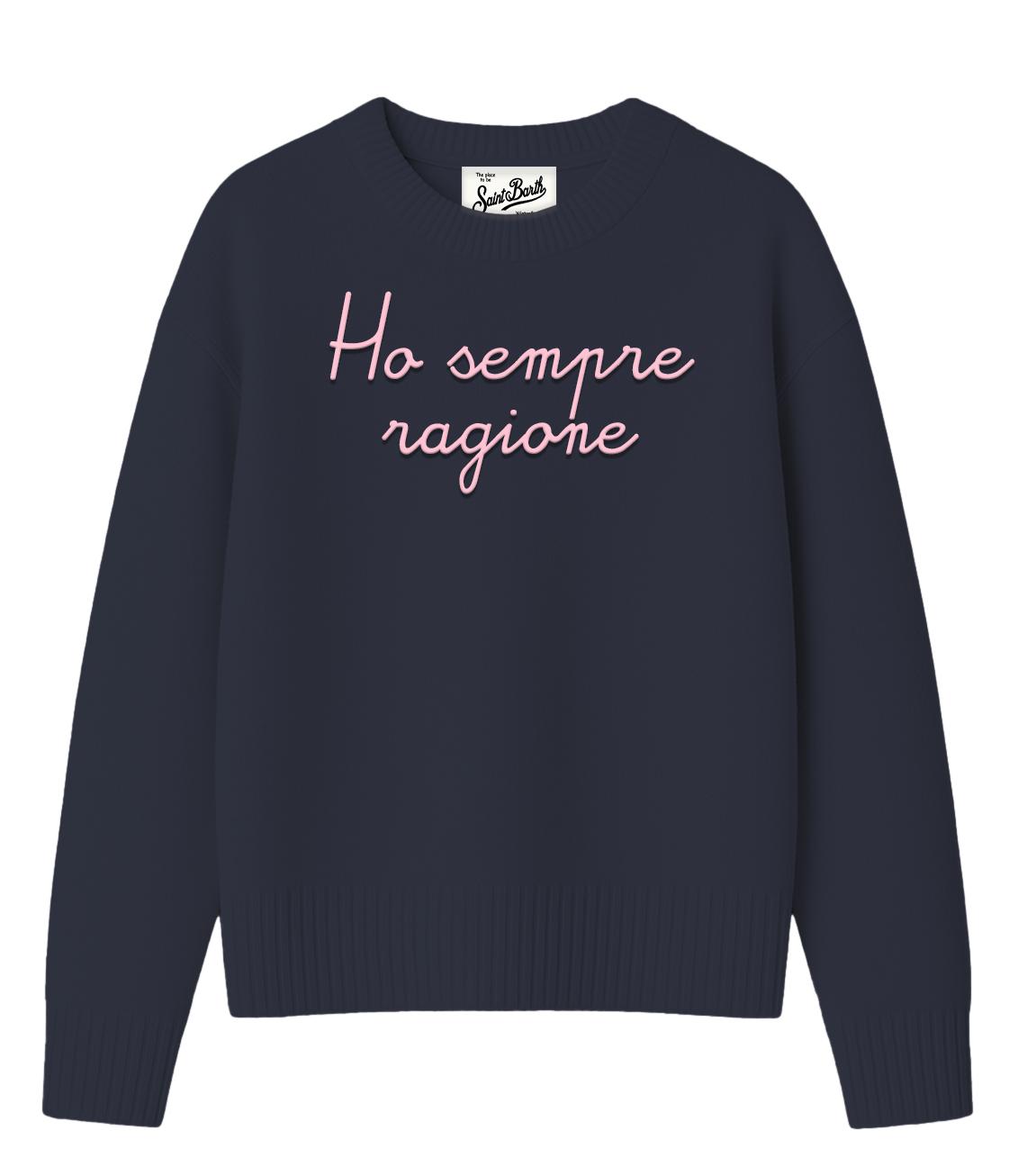 MC2 Saint Barth pullover girocollo blu Tessa Ho sempre ragione