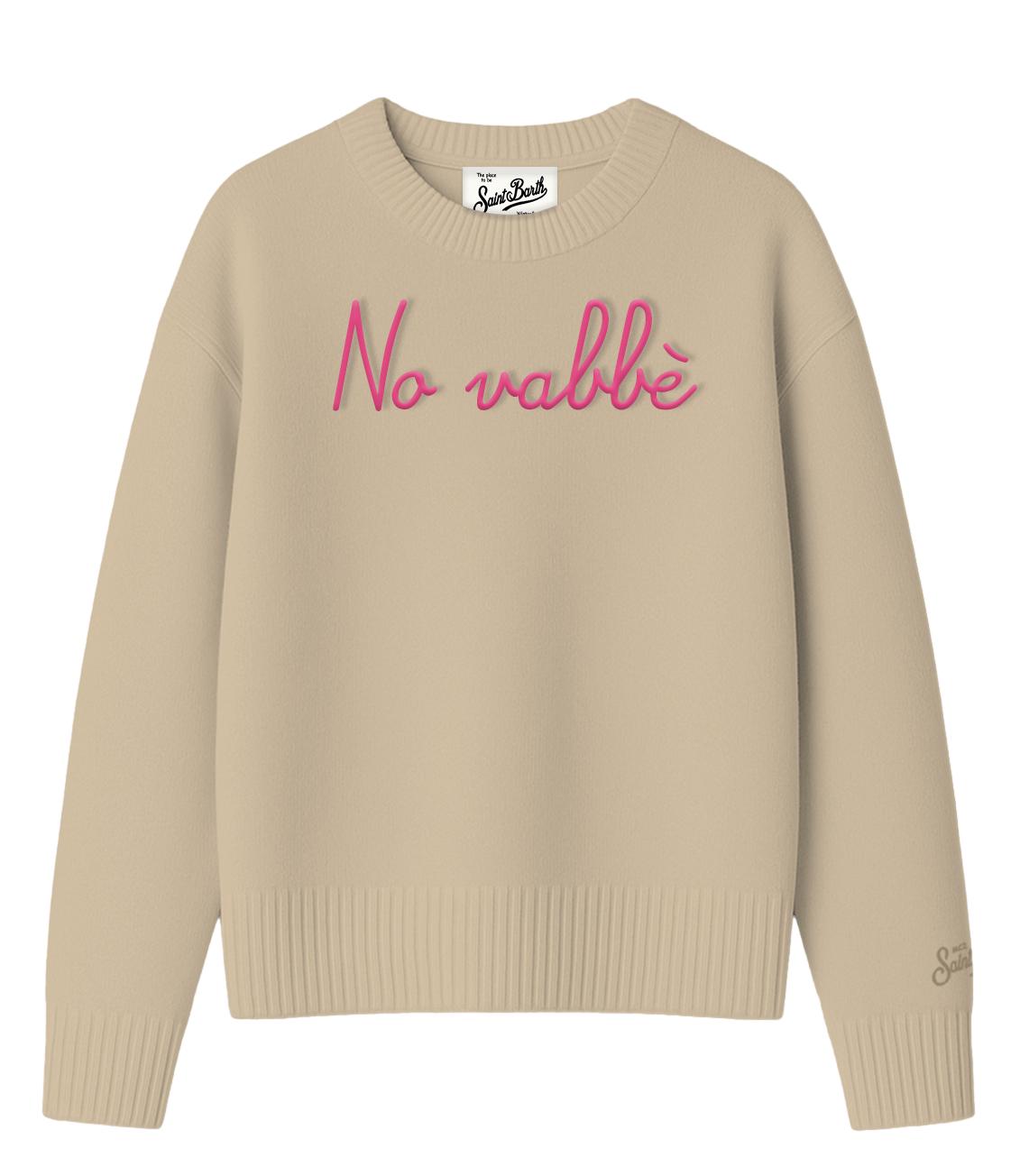 Tessa Pullover beige MC2 Saint Barth No vabbe fuxia