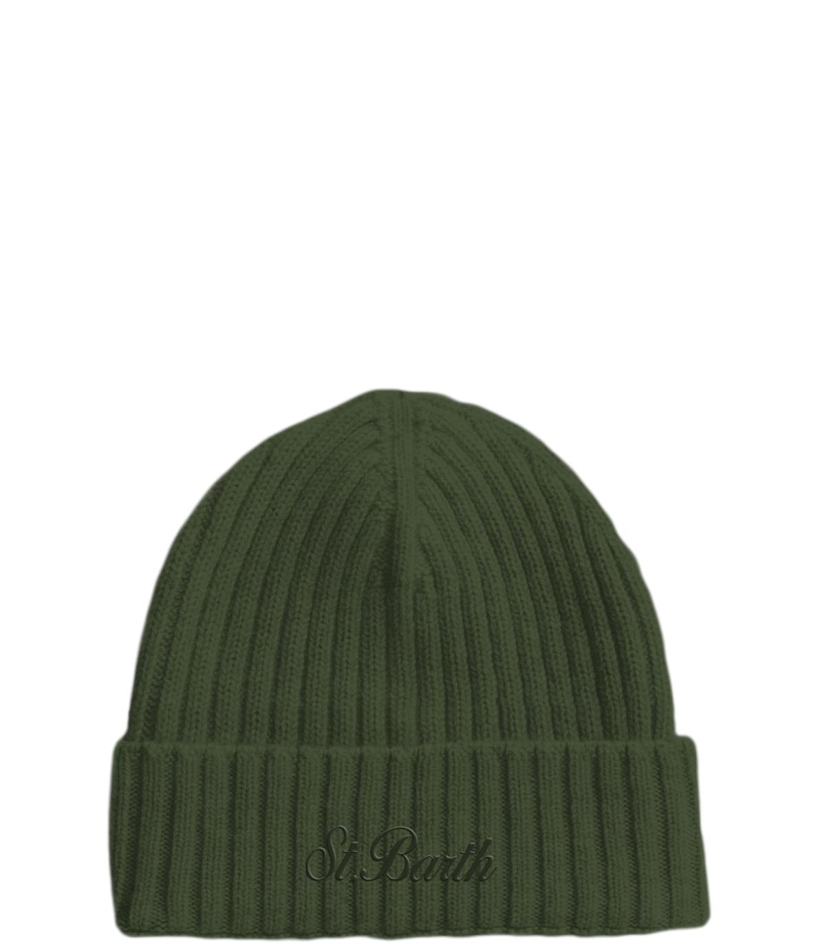 Berreto MC2 Saint Barth Wengen Wool verde militare