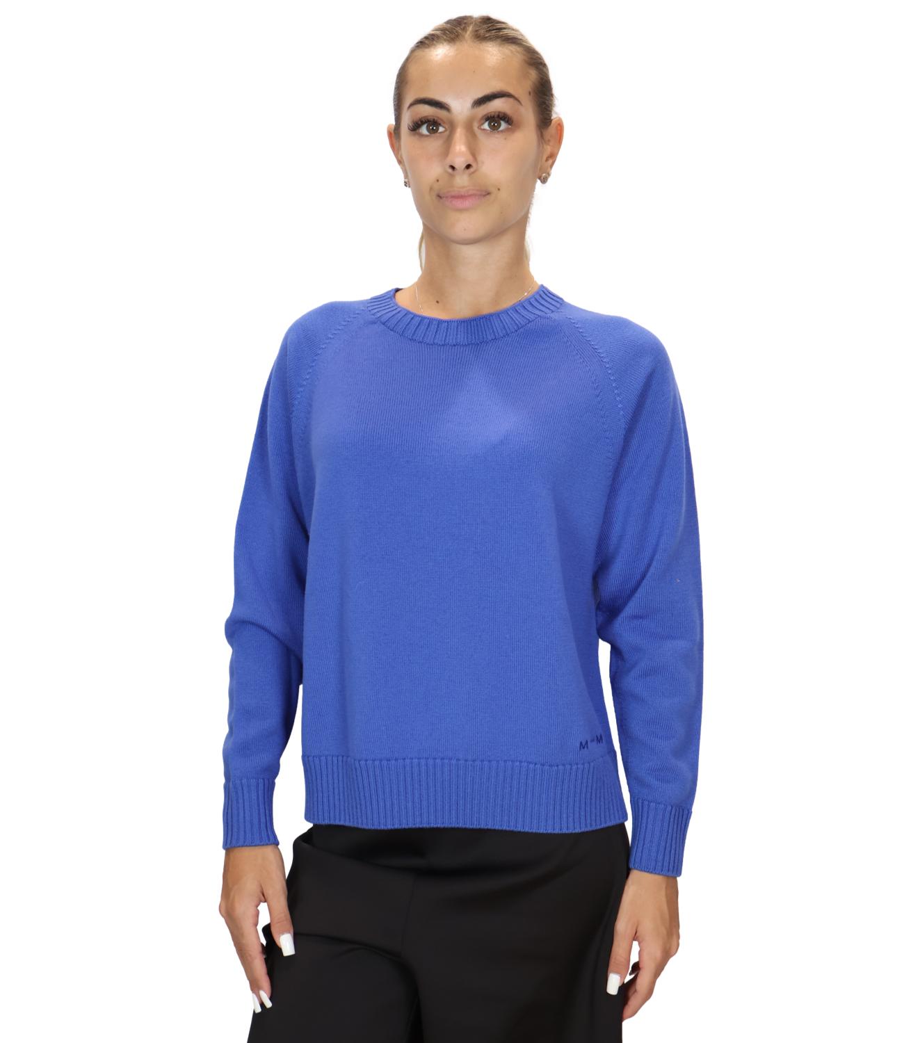 MM maglia Mmlvirgola blu cina donna