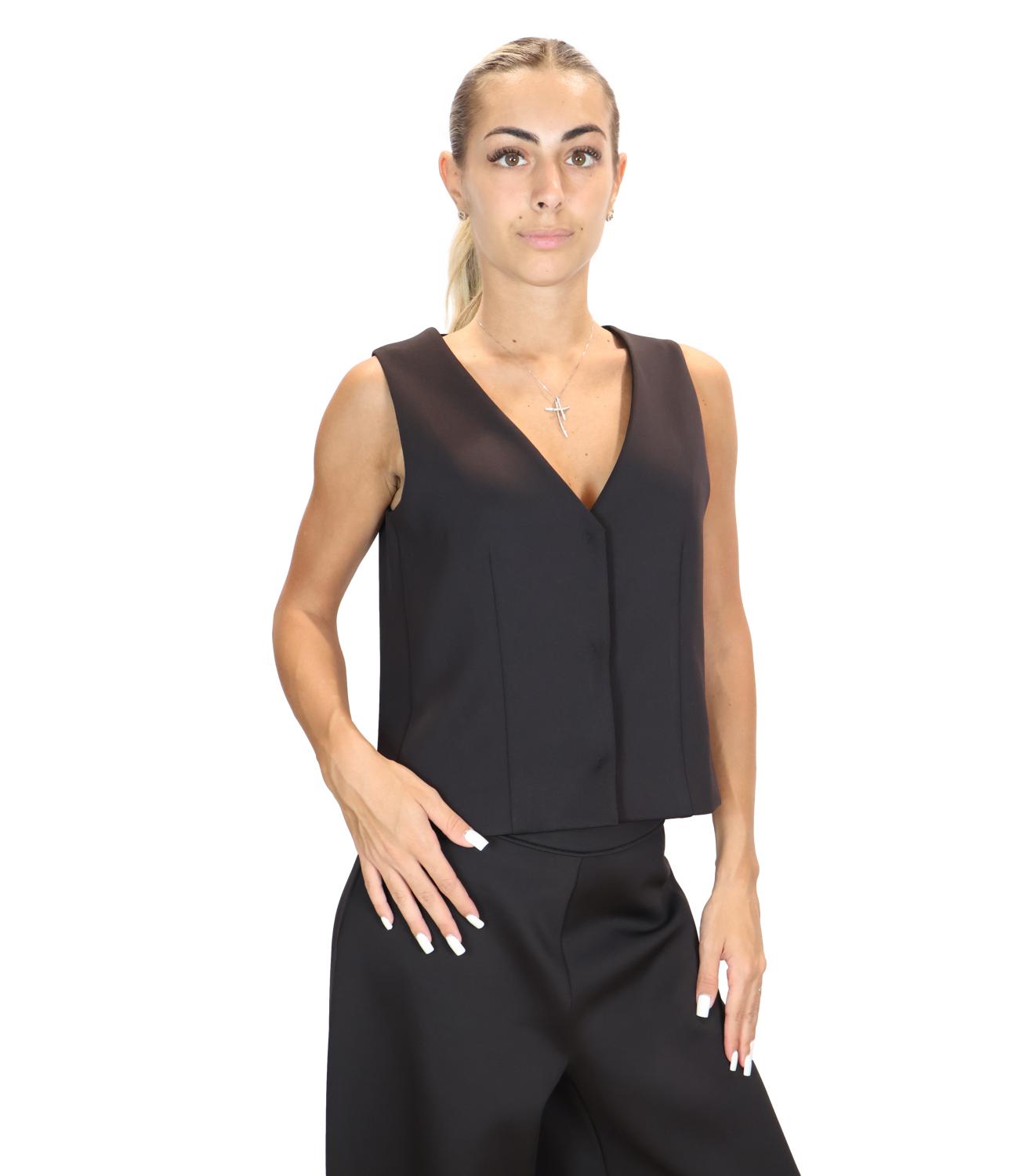 MM Giacca Gilet Mmledita Nero Donna