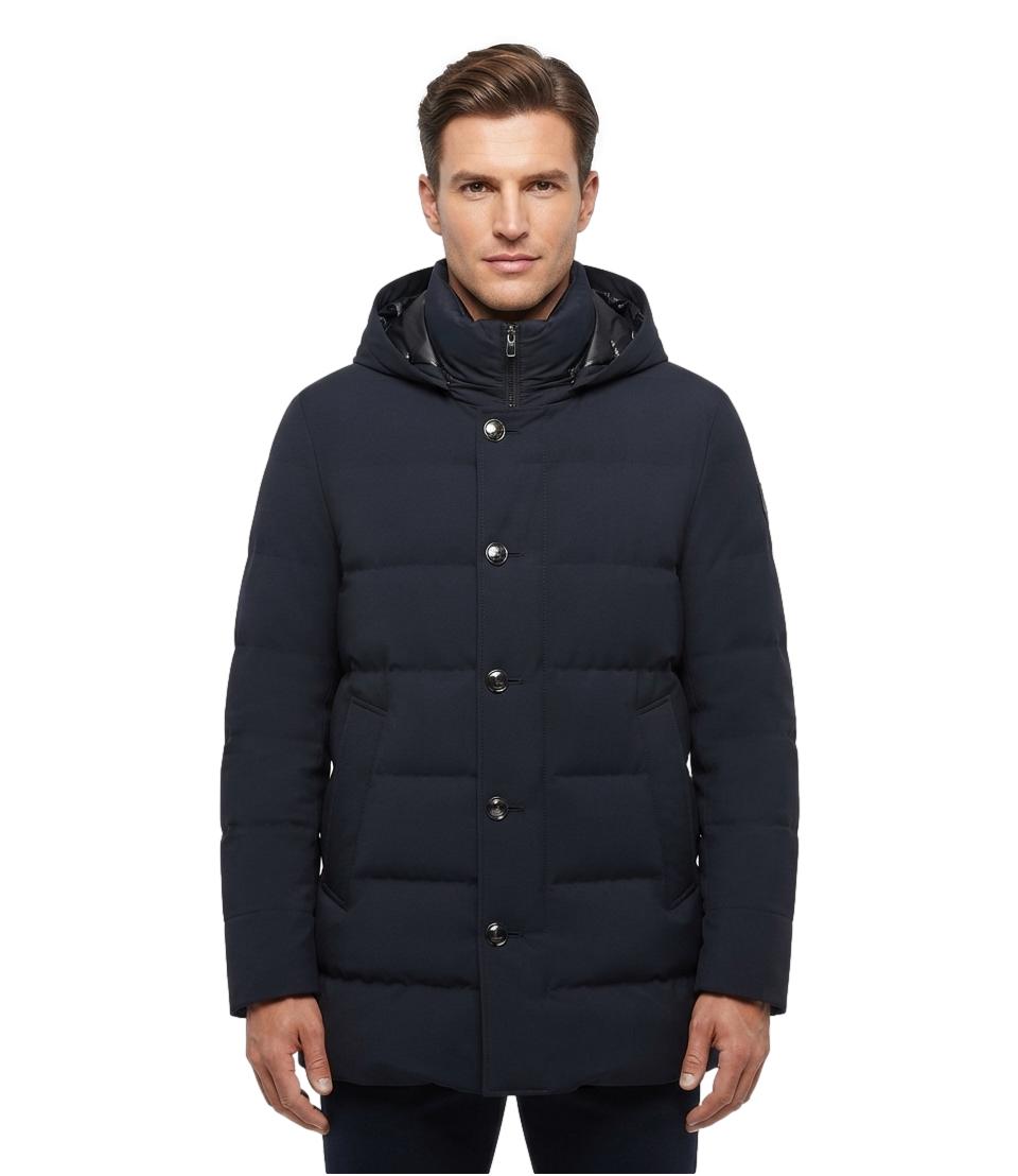 Montecore Piumino Uomo Imbottito In Piuma Blu