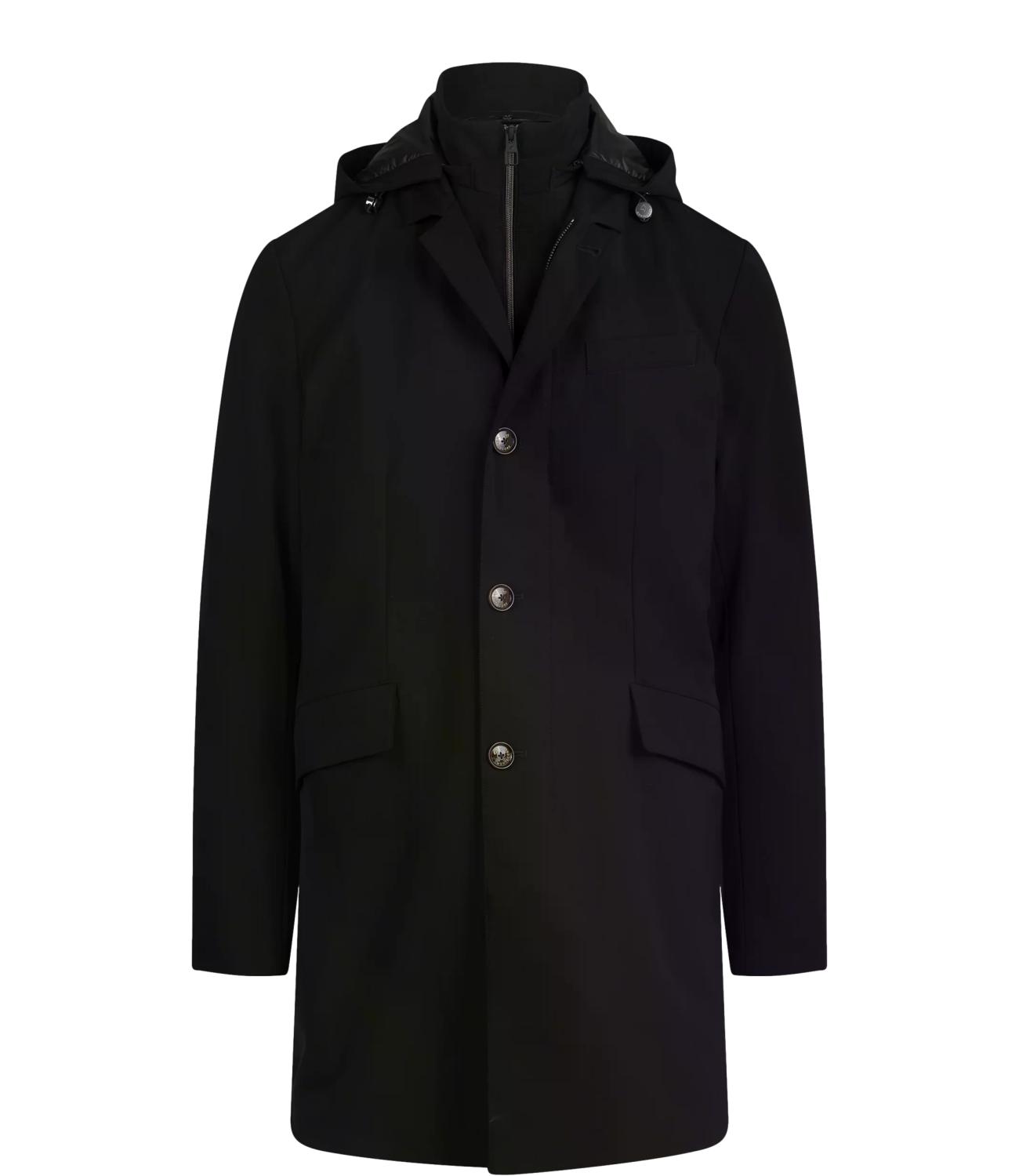 Montecore Cappotto Uomo Imbottito In Piuma Leggera Nero
