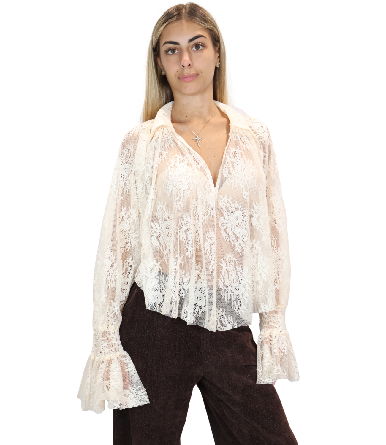 Motel Camicia Pizzo Burro