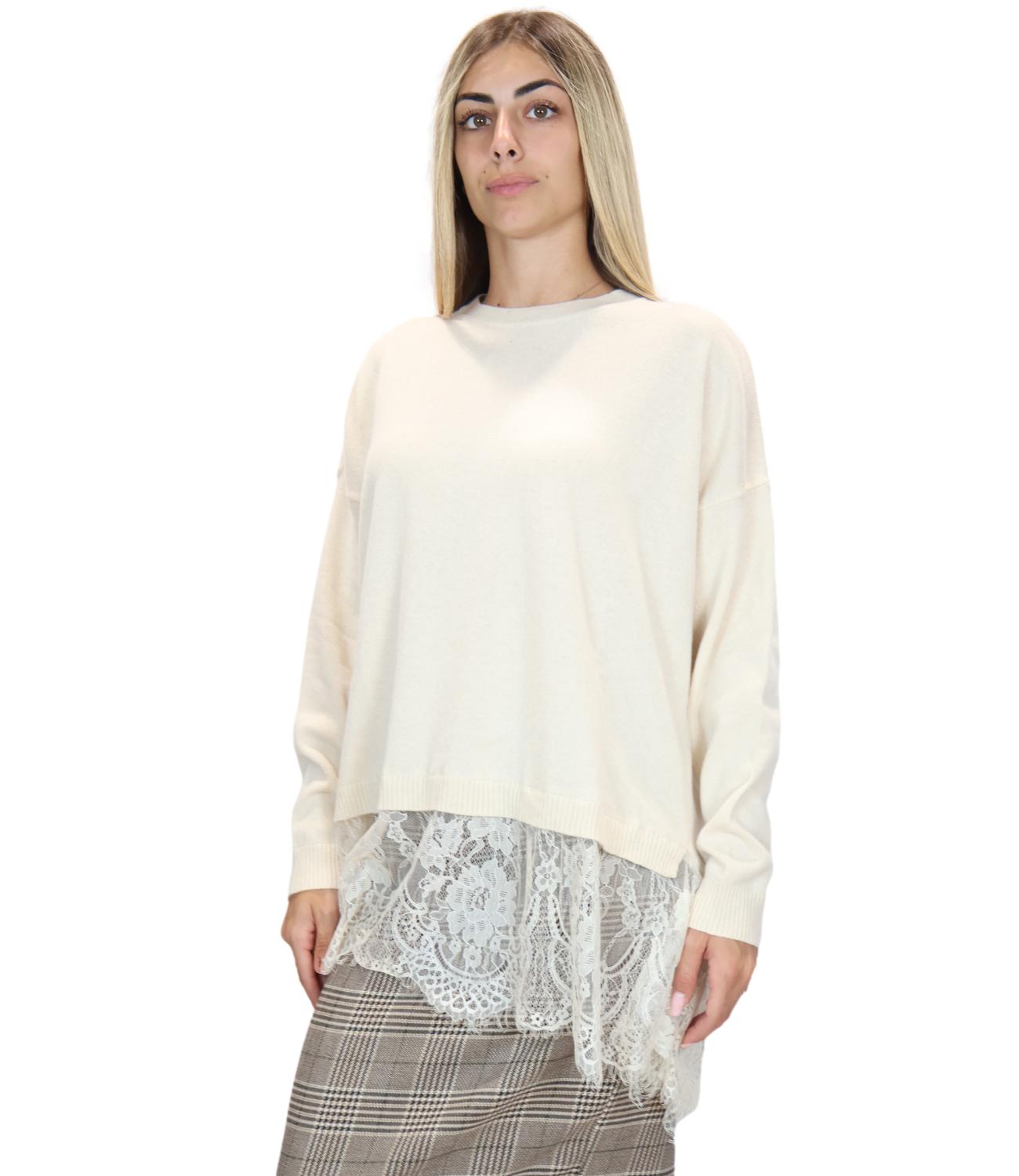 Motel Maglia Ecru Donna