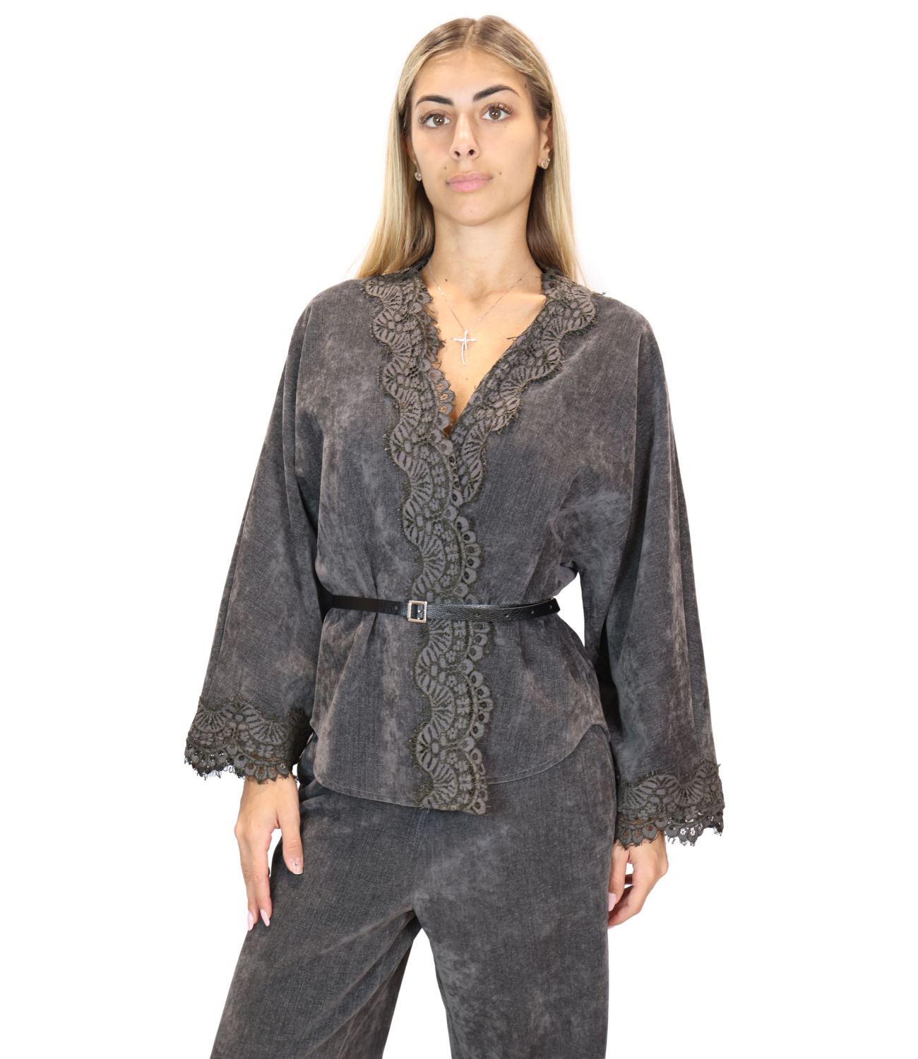 Motel Giacca Kimono Asfalto Donna