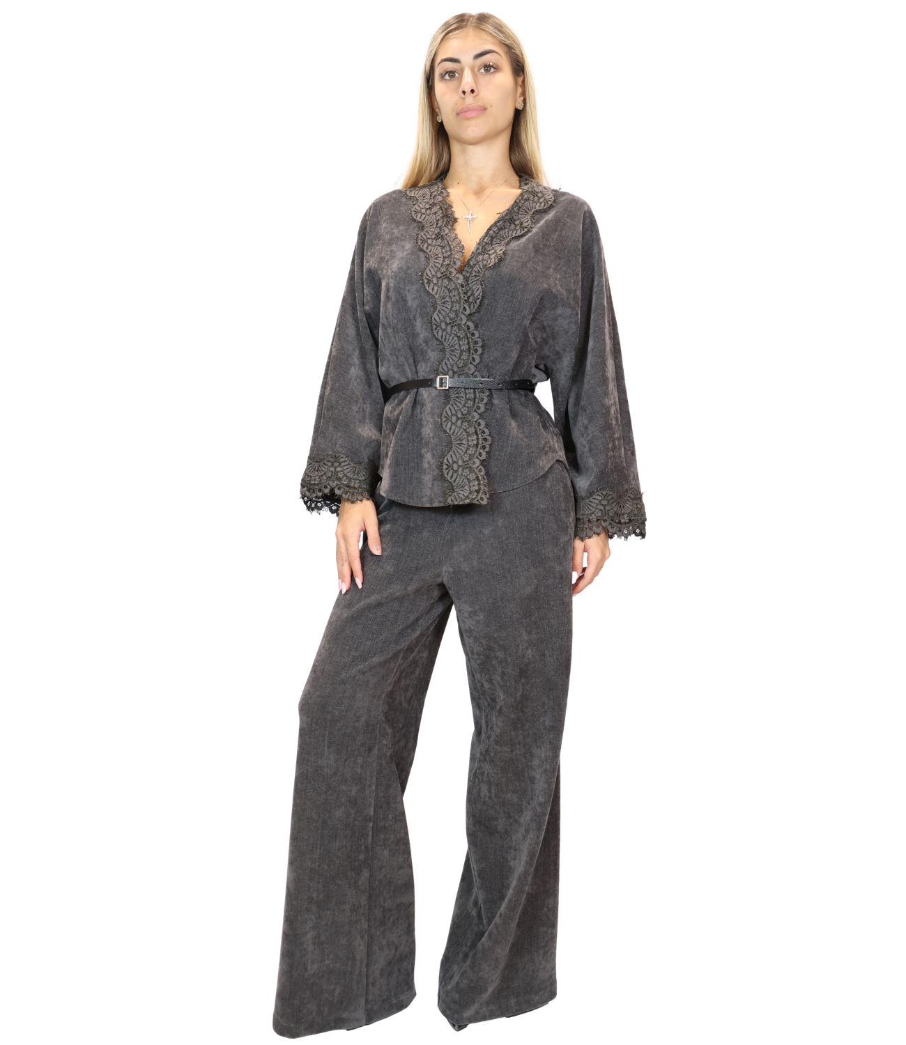 Motel Giacca Kimono Asfalto Donna