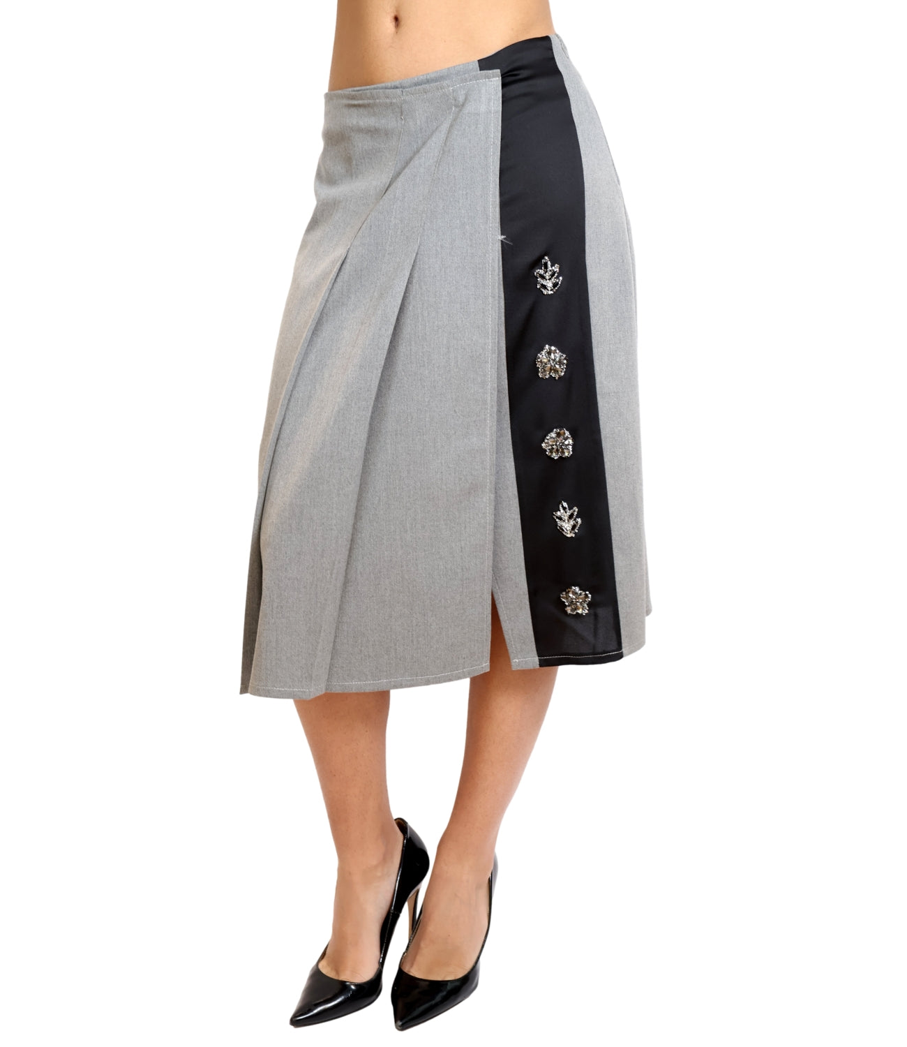 Motel Gonna Gioiello Grigio/Nero Donna