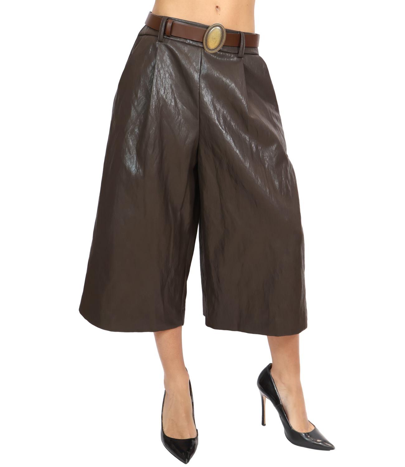 Motel Pantalone Ecopelle Moro Donna