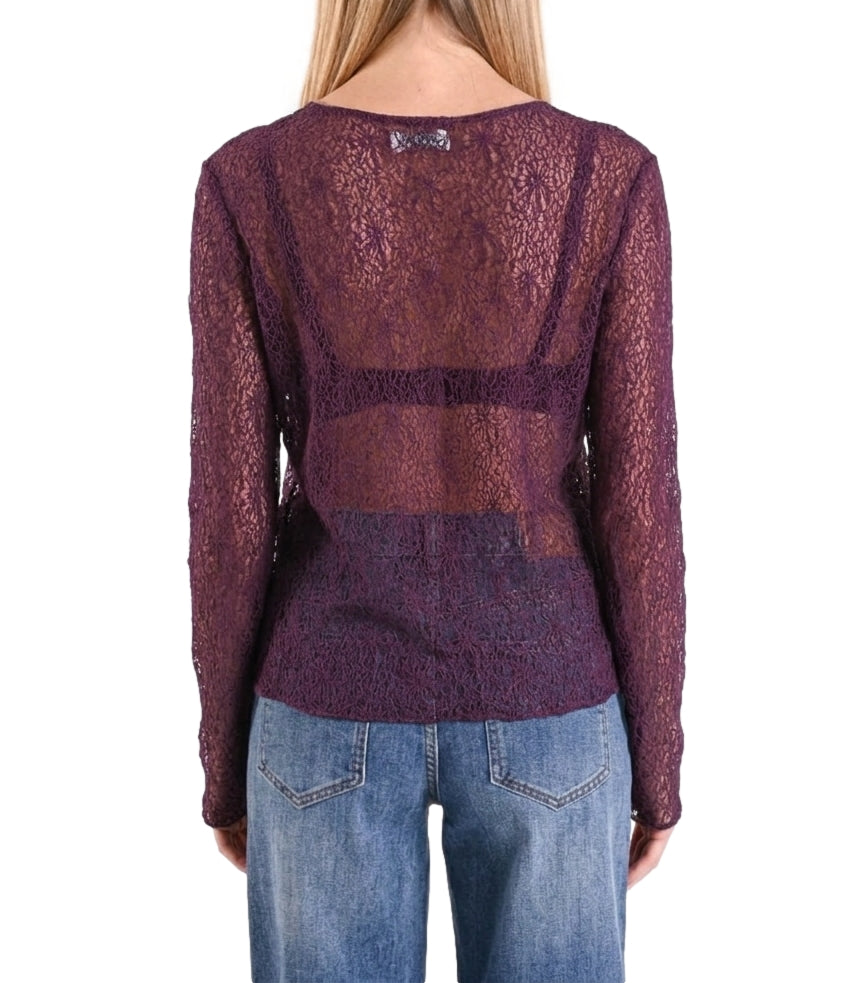 Myastreet Maglia Prugna Donna