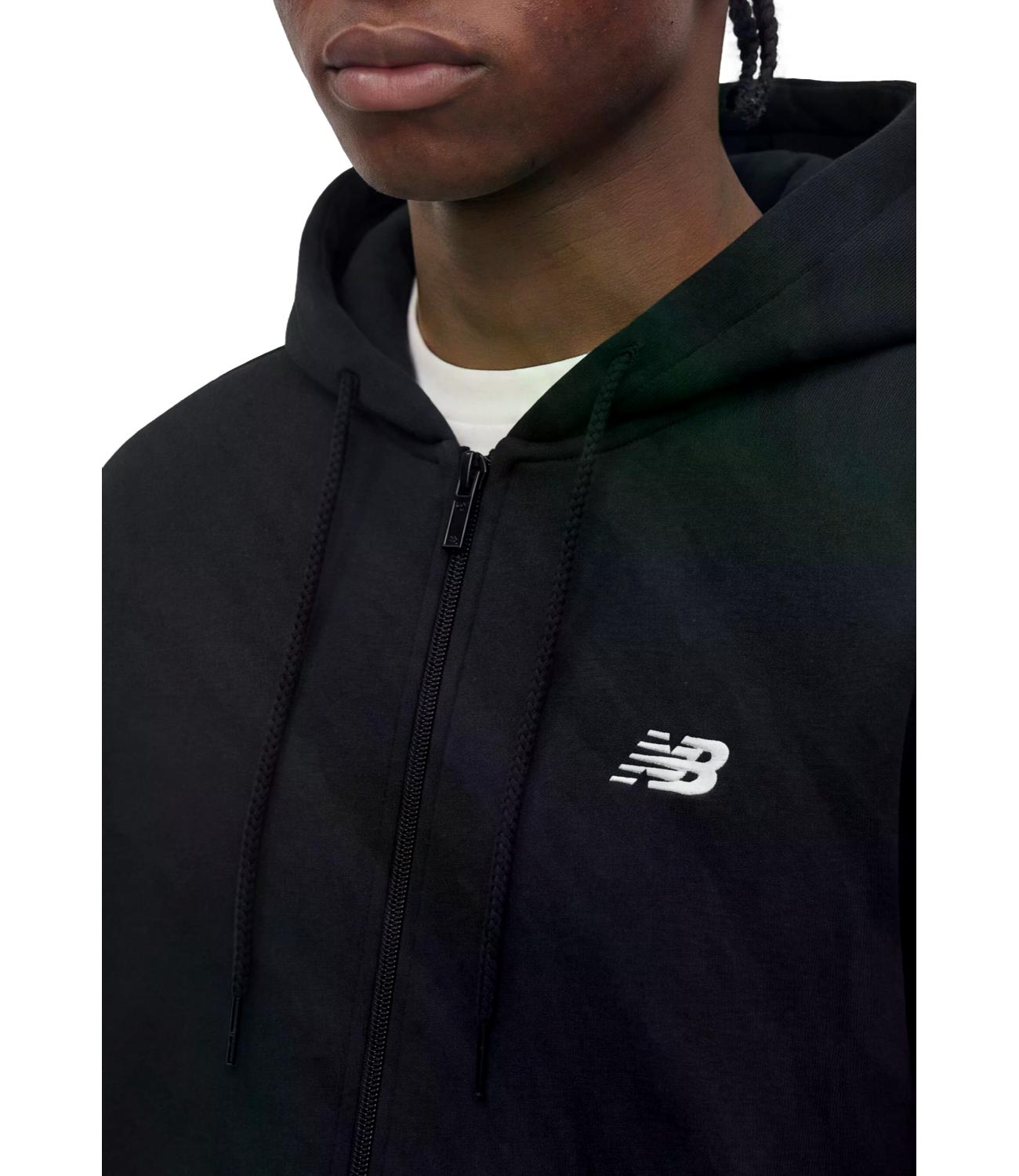Felpa New Balance nera con zip