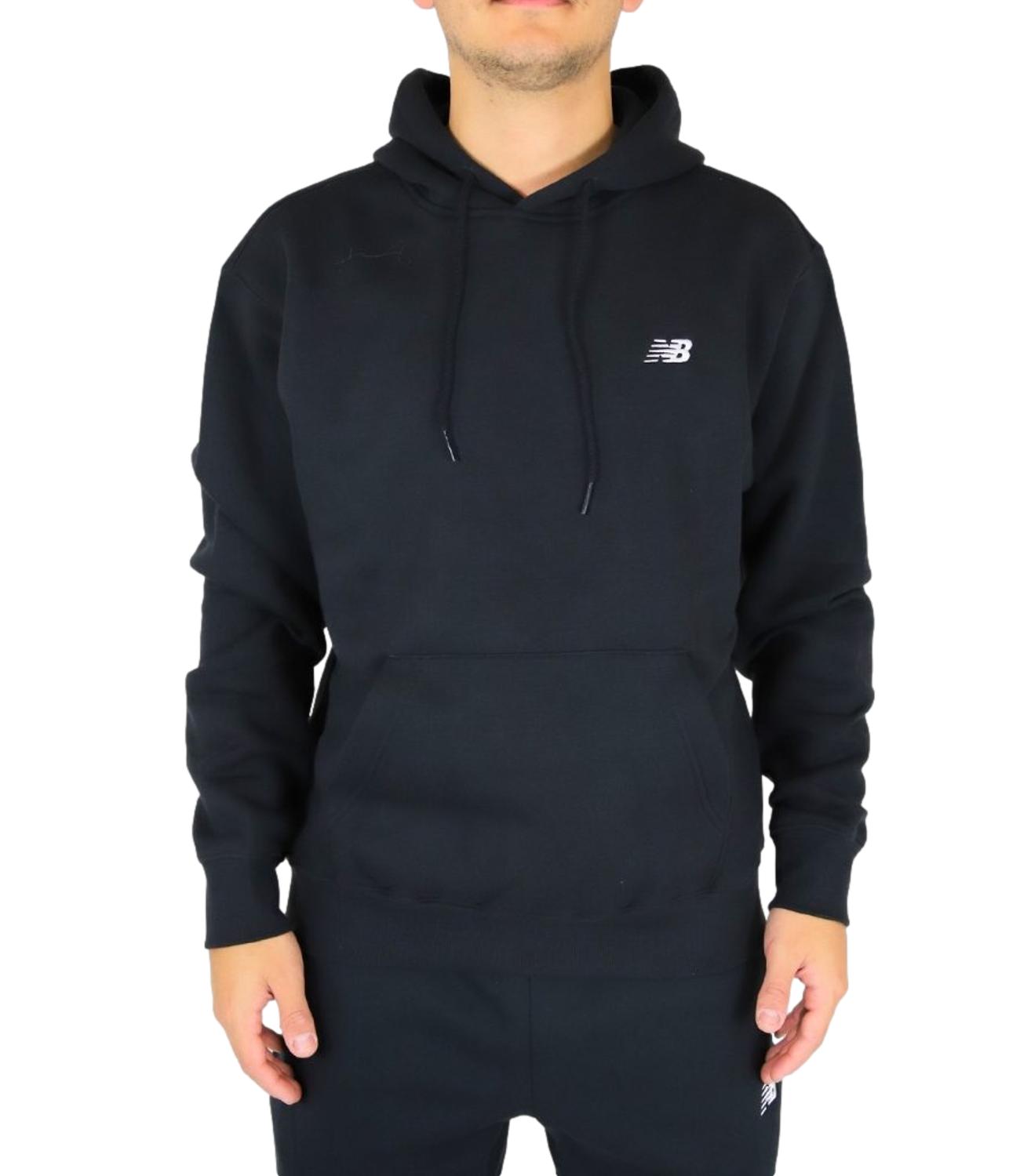 Felpa New Balance nera con cappuccio