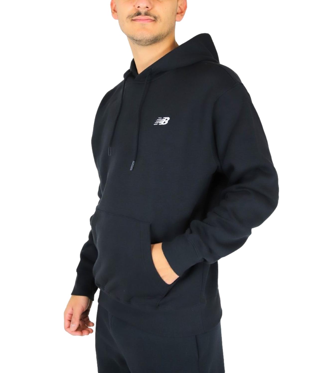 Felpa New Balance nera con cappuccio