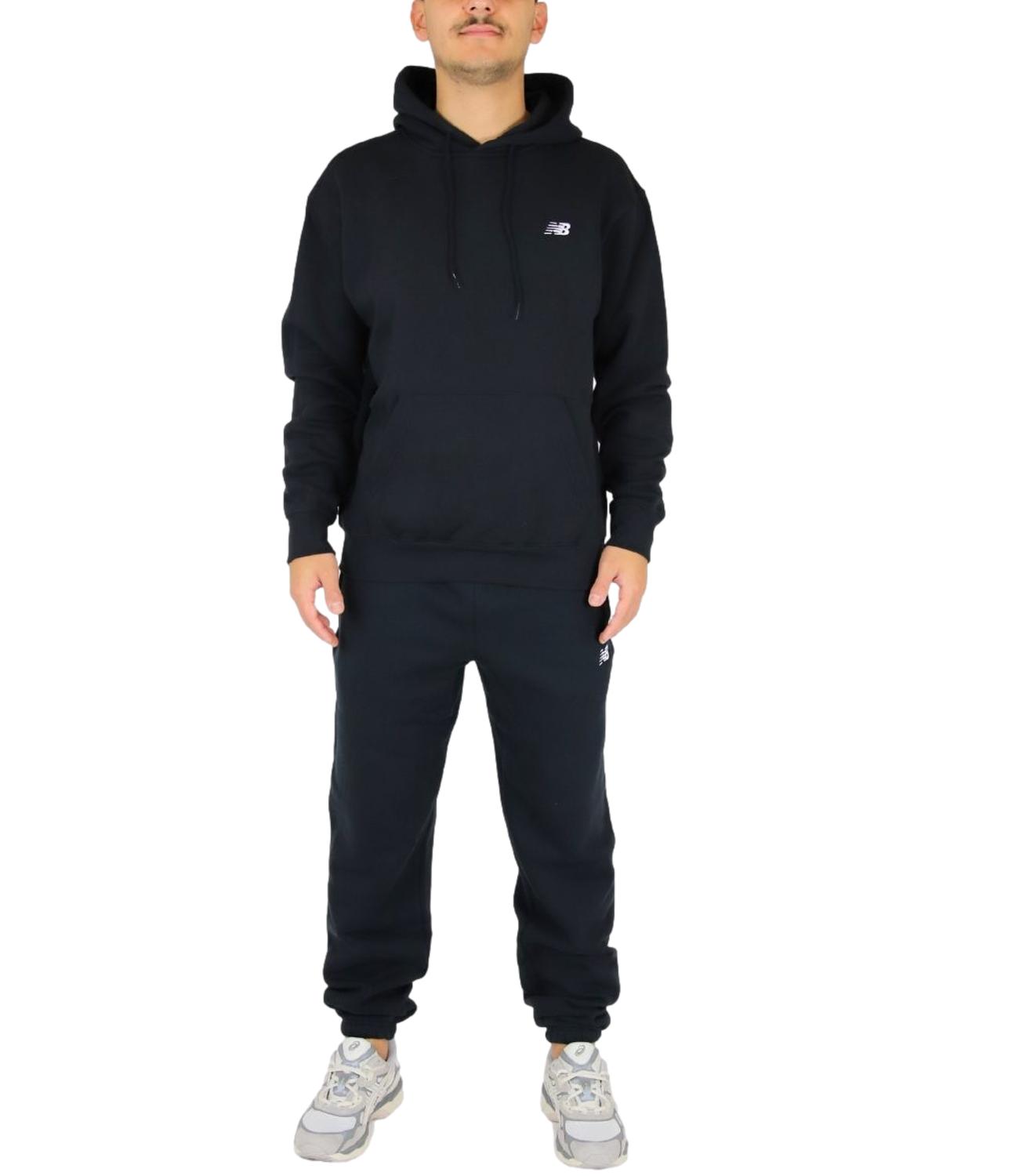 Felpa New Balance nera con cappuccio