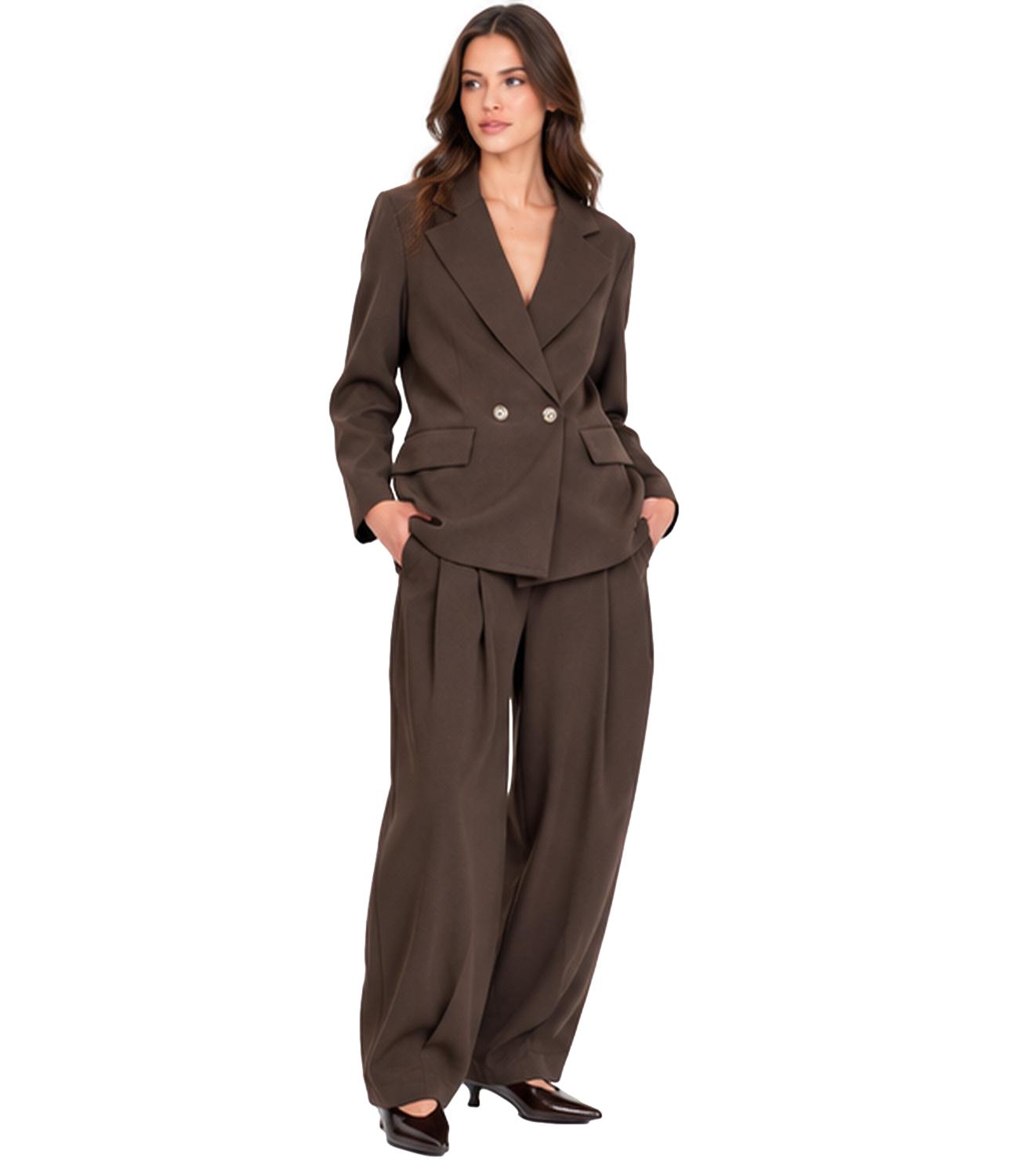 Giacca doppiopetto Philia Loft donna marrone