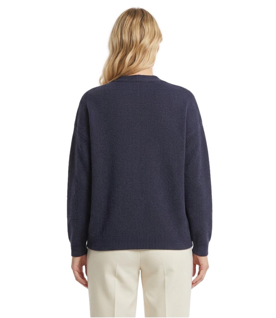 Cardigan blu scuro Misto Lana Philia Loft