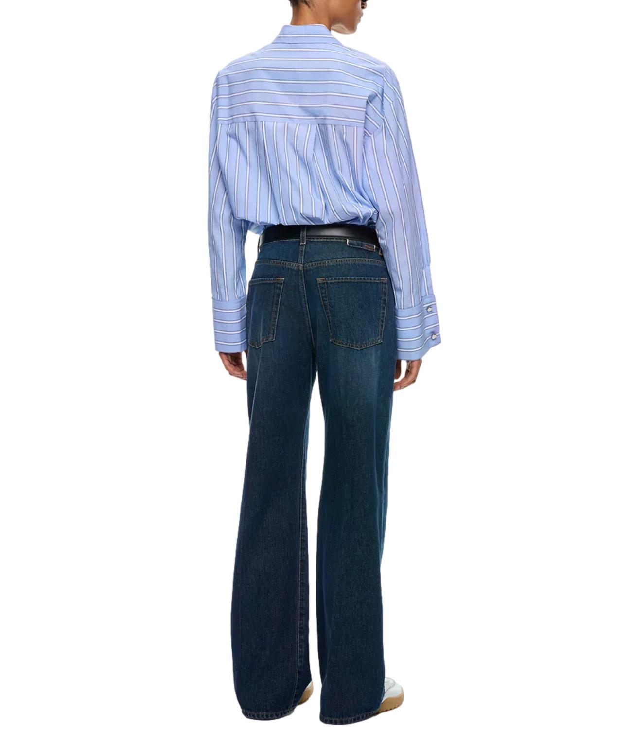 Pinko Jeans Wanda Wide Leg Blue Denim donna